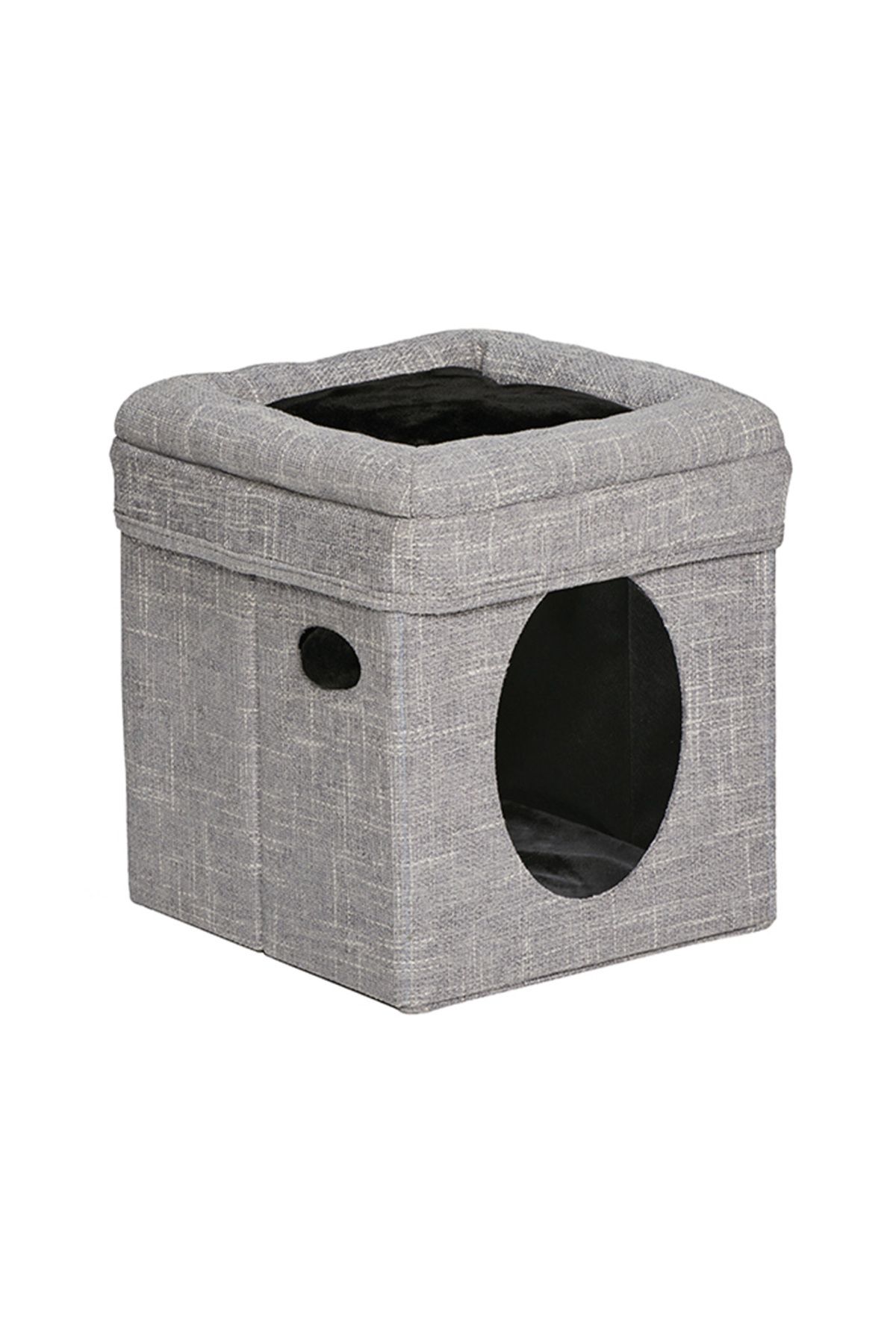 Midwest-Curious Cat Cube Silver Mesh Cat House 1