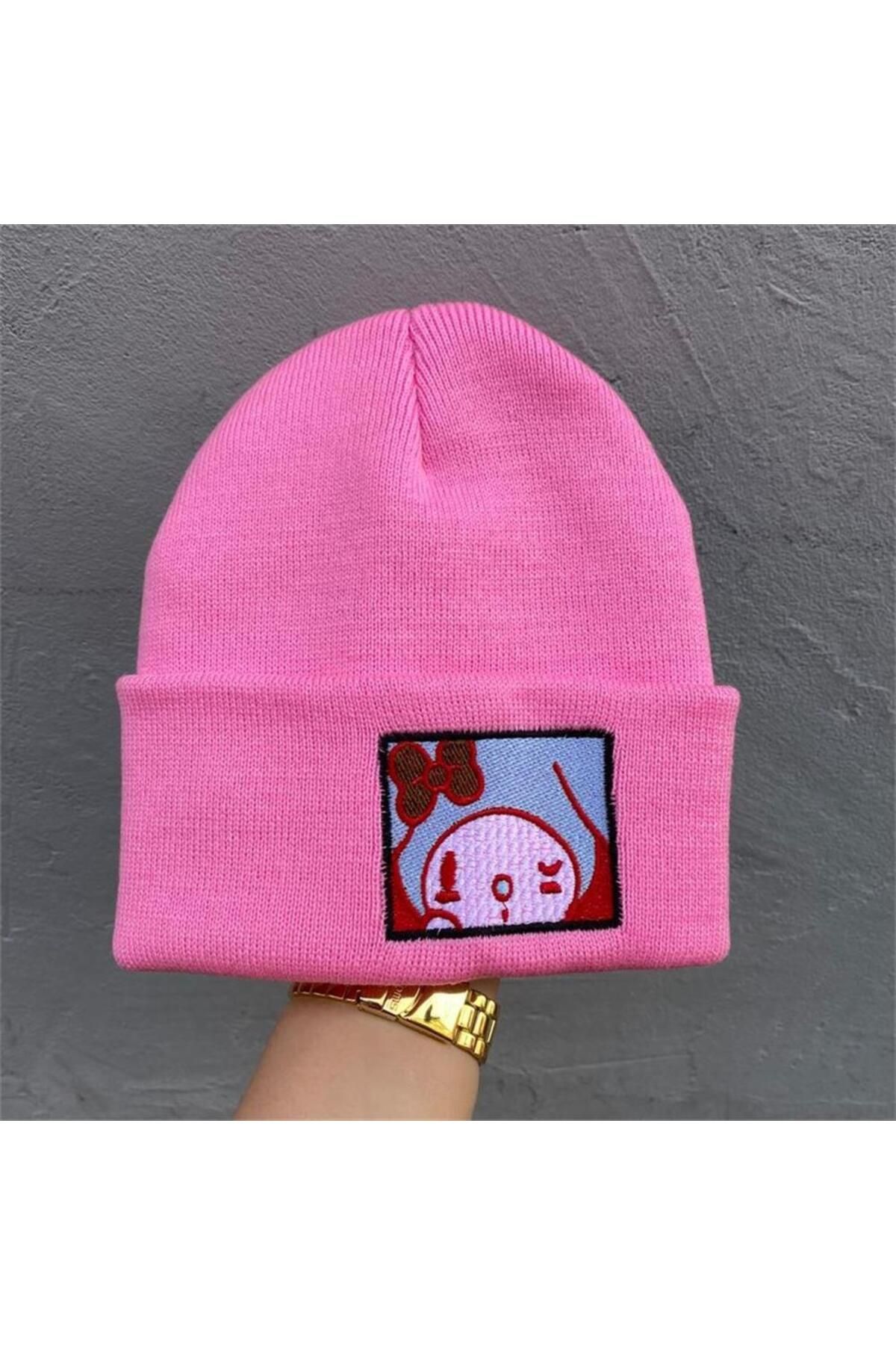Karakedi Roz Anime Fantasy Magic Melody Face Patch Beanie Unisex - Single Dimension