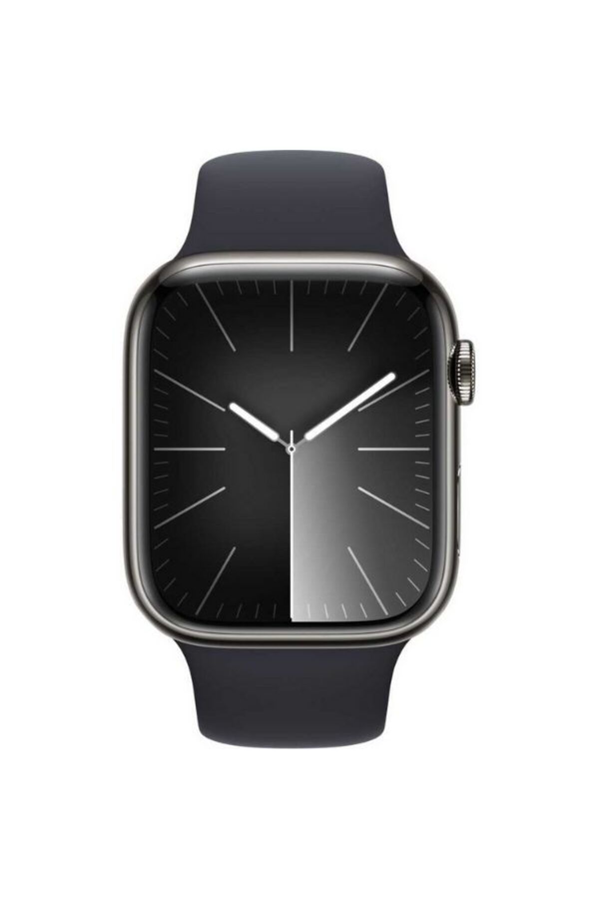 Apple-Watch Series 9 GPS + Cellular 41mm Graphite Stainless Steel Case with Midnight Sport Band 1