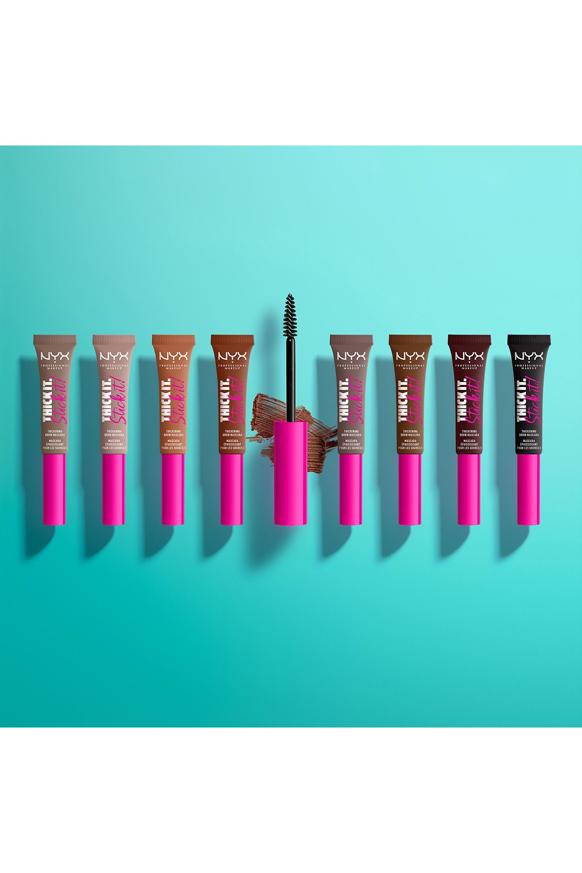 NYX Professional Makeup-| Thick It Stick It Thickening Brow Mascara, Eyebrow Gel - Brunette 4