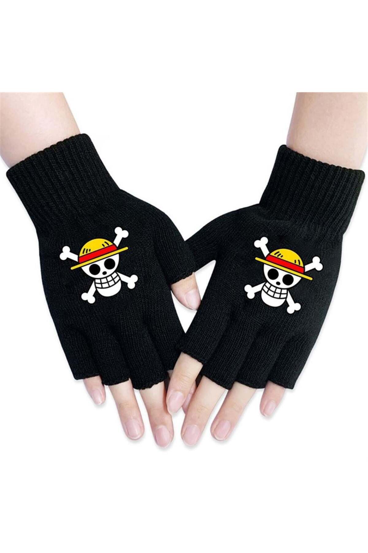 Karakedi Anime One Piece - Logo Kesik Parmak Unisex Eldiven