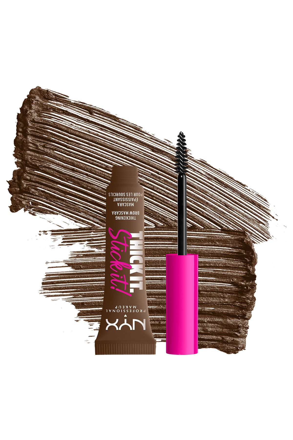 NYX Professional Makeup-| Thick It Stick It Thickening Brow Mascara, Eyebrow Gel - Brunette 1