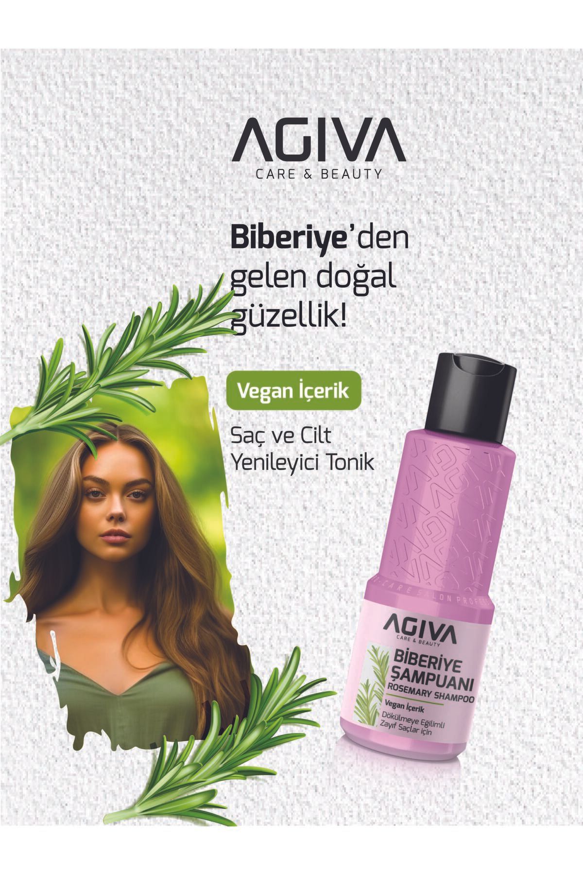 Agiva-Rosemary Shampoo & Rosemary Water Anti-Shedding and Fast Hair Extension 100 ml Set of 2 2