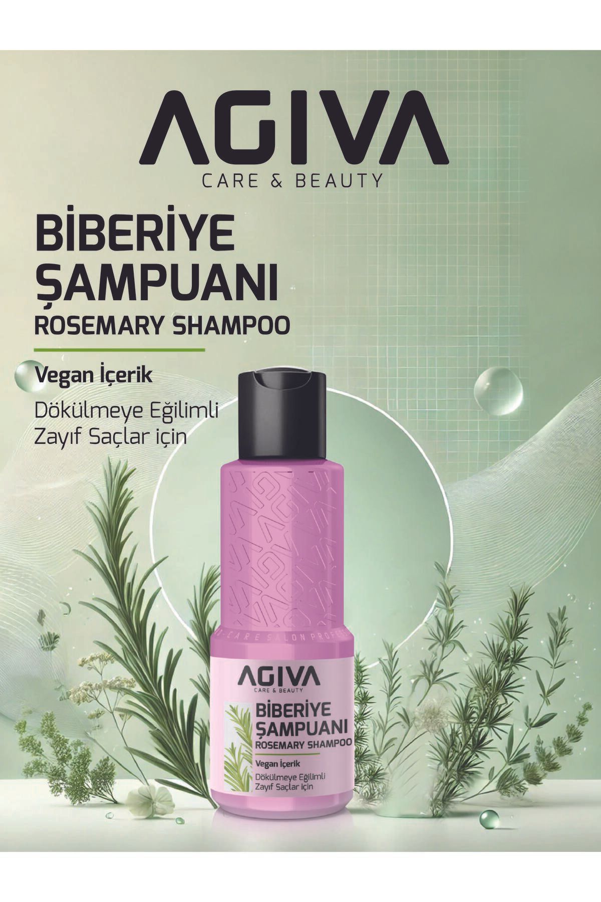 Agiva-Rosemary Shampoo & Rosemary Water Anti-Shedding and Fast Hair Extension 100 ml Set of 2 6