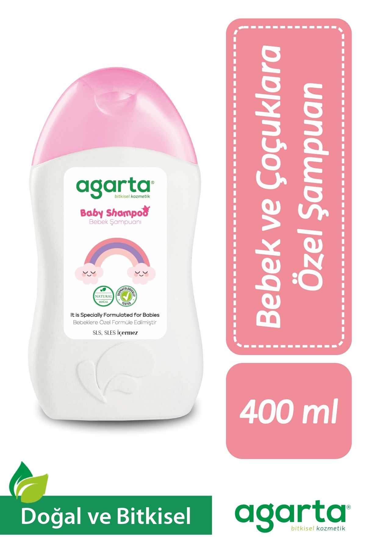 Agarta Doğal Bebek Kız Çocuklarına Özel Bakım Şampuanı 400 ml