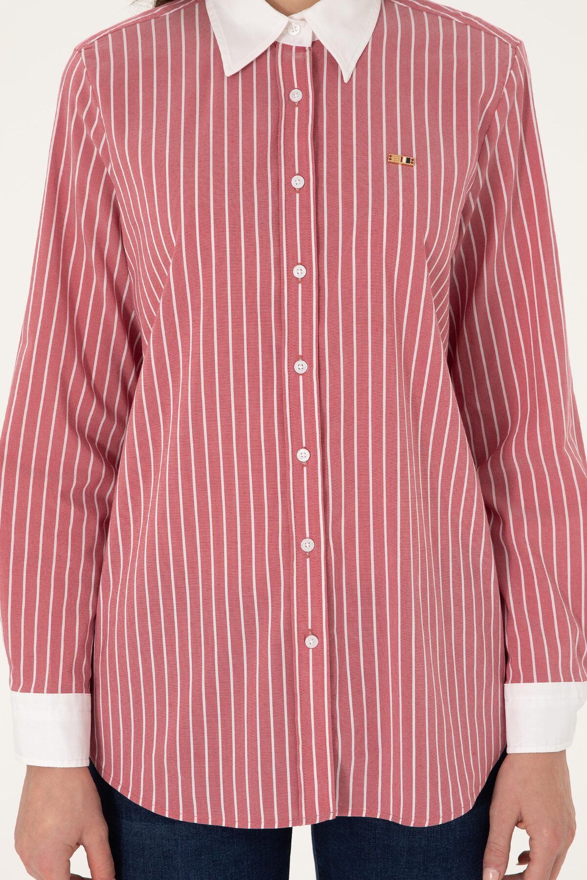 U.S. Polo Assn.-Women's Cherry Long Sleeve Shirt 50297107 -Vr223 6