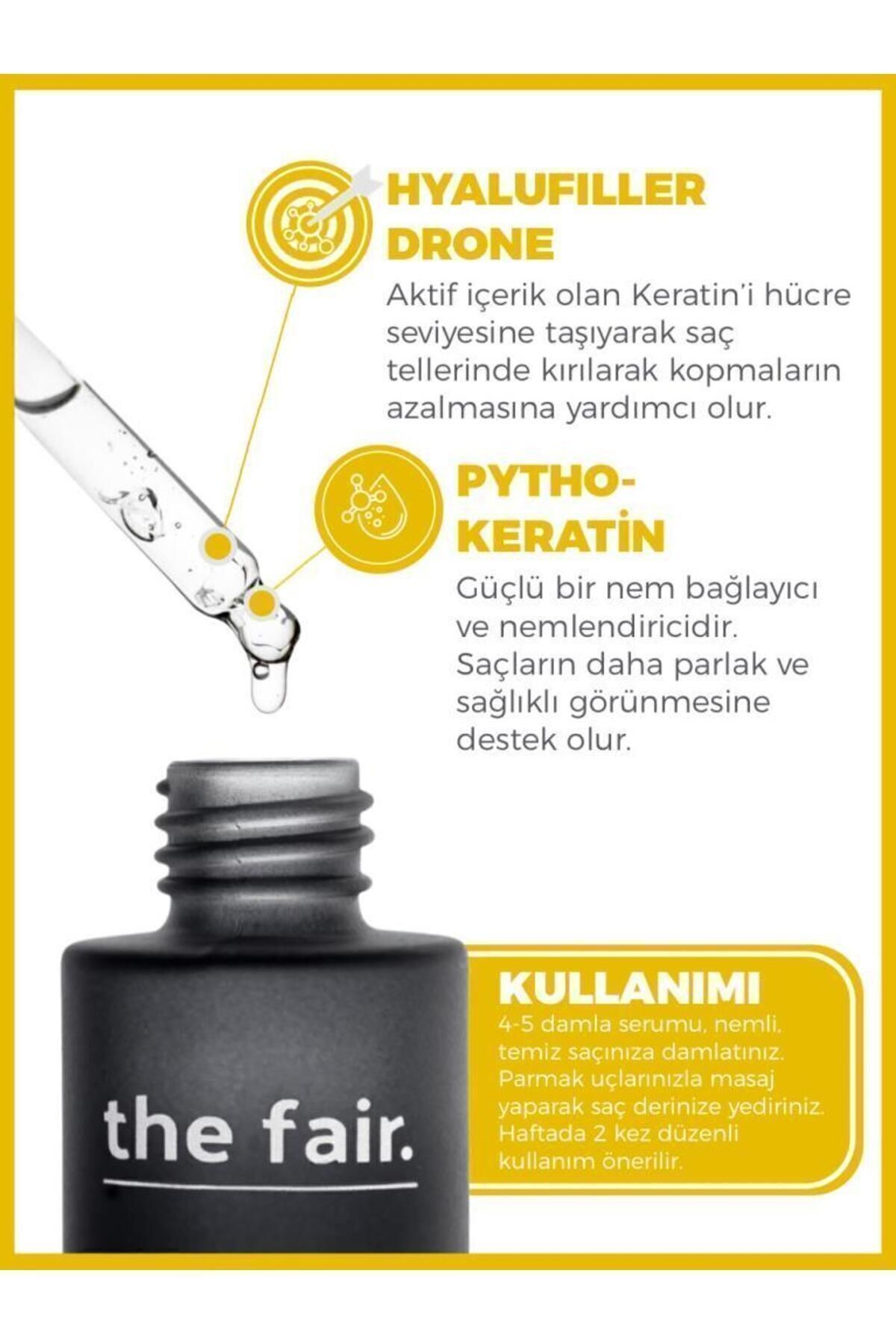 The Fair the fair. Drone-targeted Keratin Kırılma Karşıtı Vegan Saç Serum %1 Hyalufiller Drone Keratin 50 ml-2