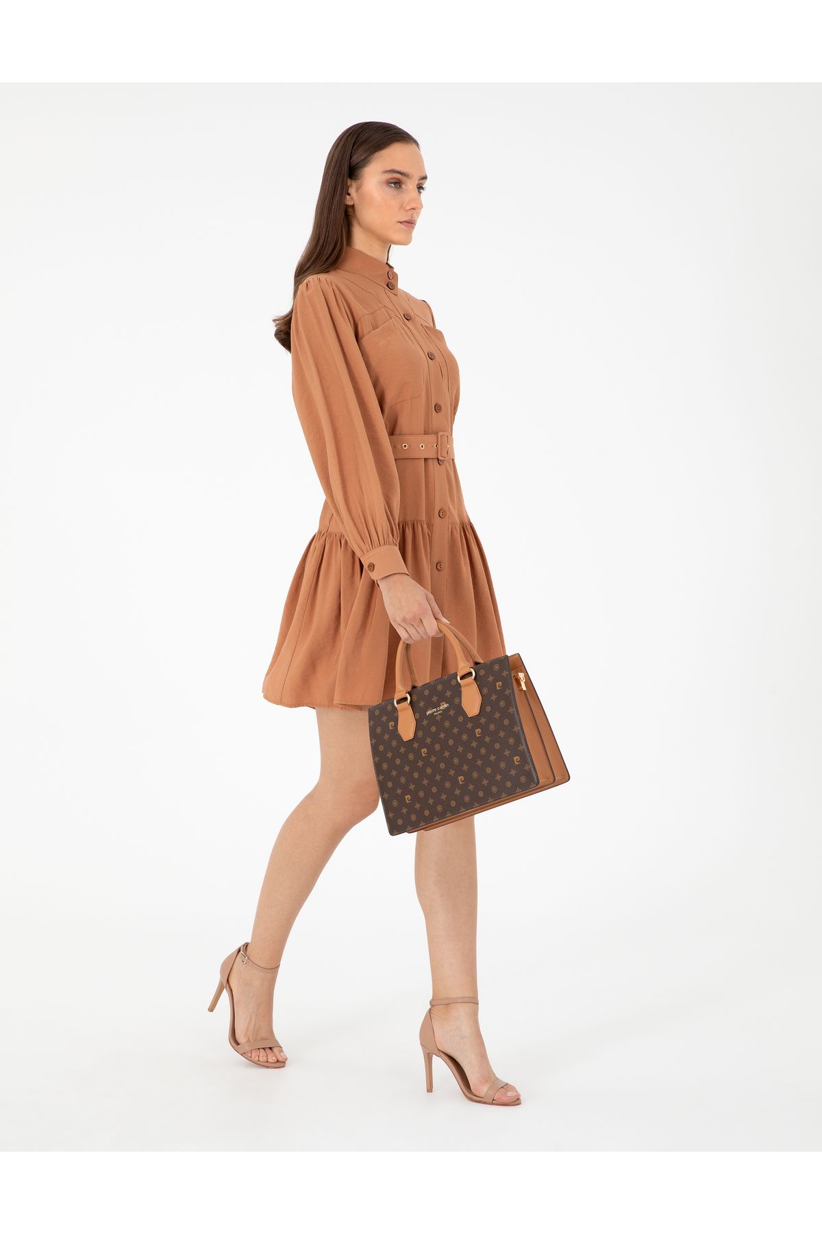 کیف شانه قهوه ای 50307597-VR029 Pierre Cardin