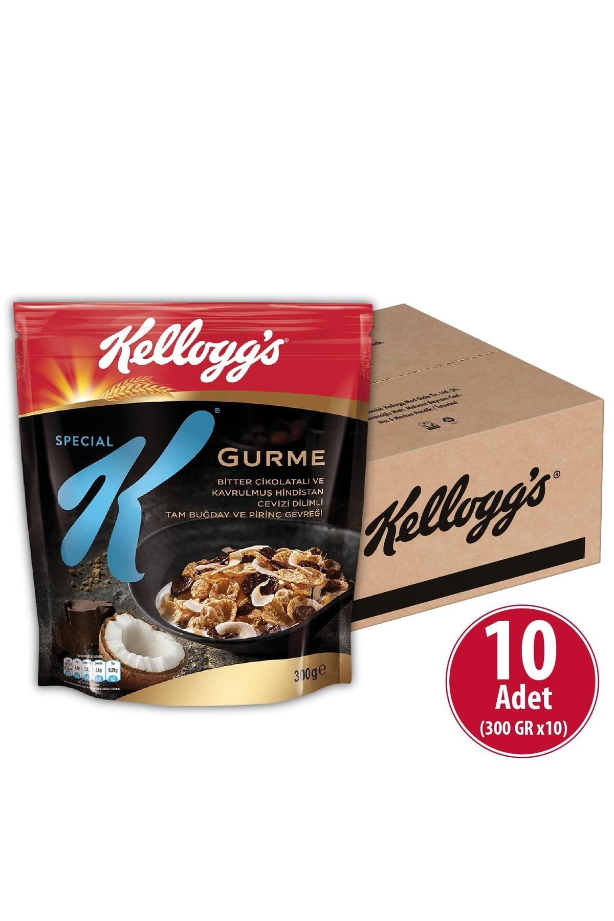 Kellogg's Special K Bitter Çikolatalı&Hindistan Cevizi Dilimli 300 gr x 10 Adet, %46 Yulaf Içerir, Lif