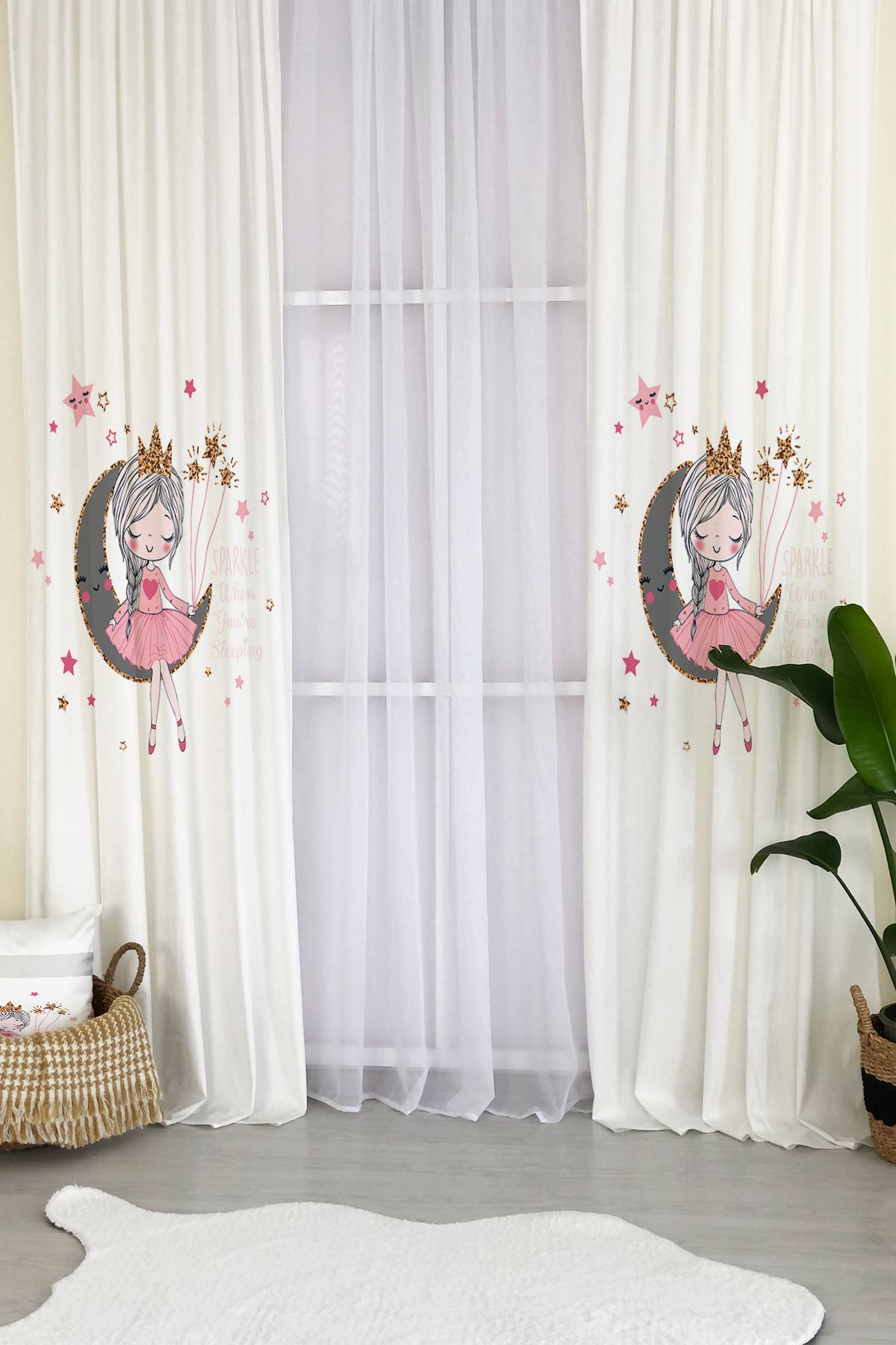 Lolla Cortina De Fundal Cu Model Pentru Camera Copiilor Evmila - 70 x 260
