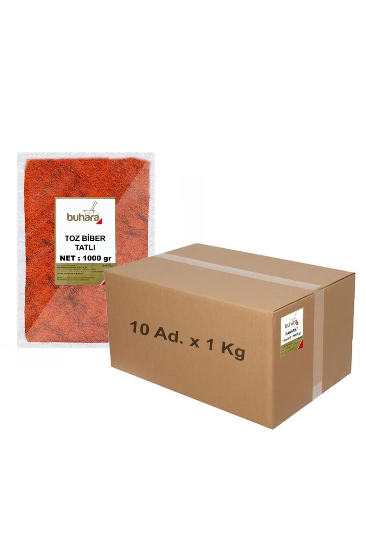 Buhara TOPTAN TOZ TATLI BİBER DÖKME 1 KG x 10 Ad - 10 KG