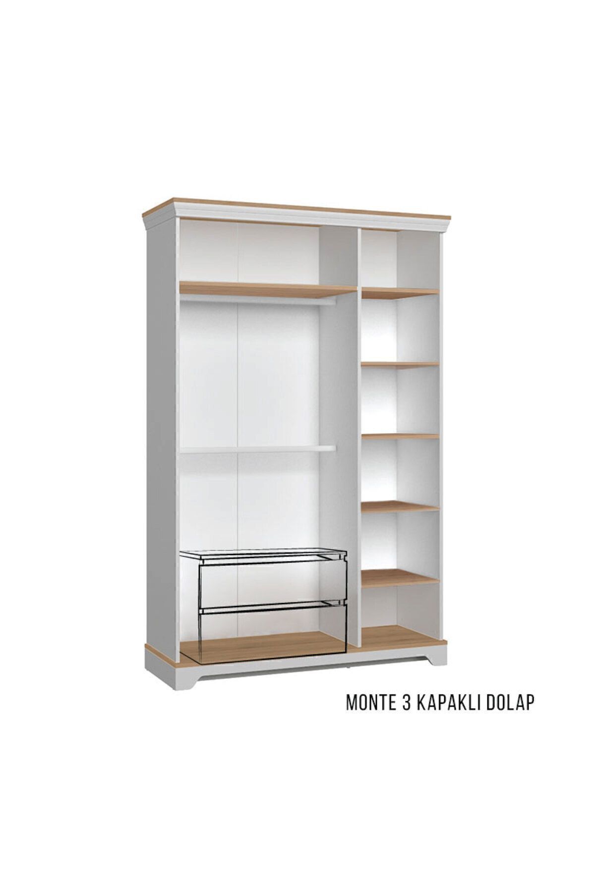 Almila Dolap İçi Çekmece Modülü Sedef Krem fotoğrafı 2 (önizleme)