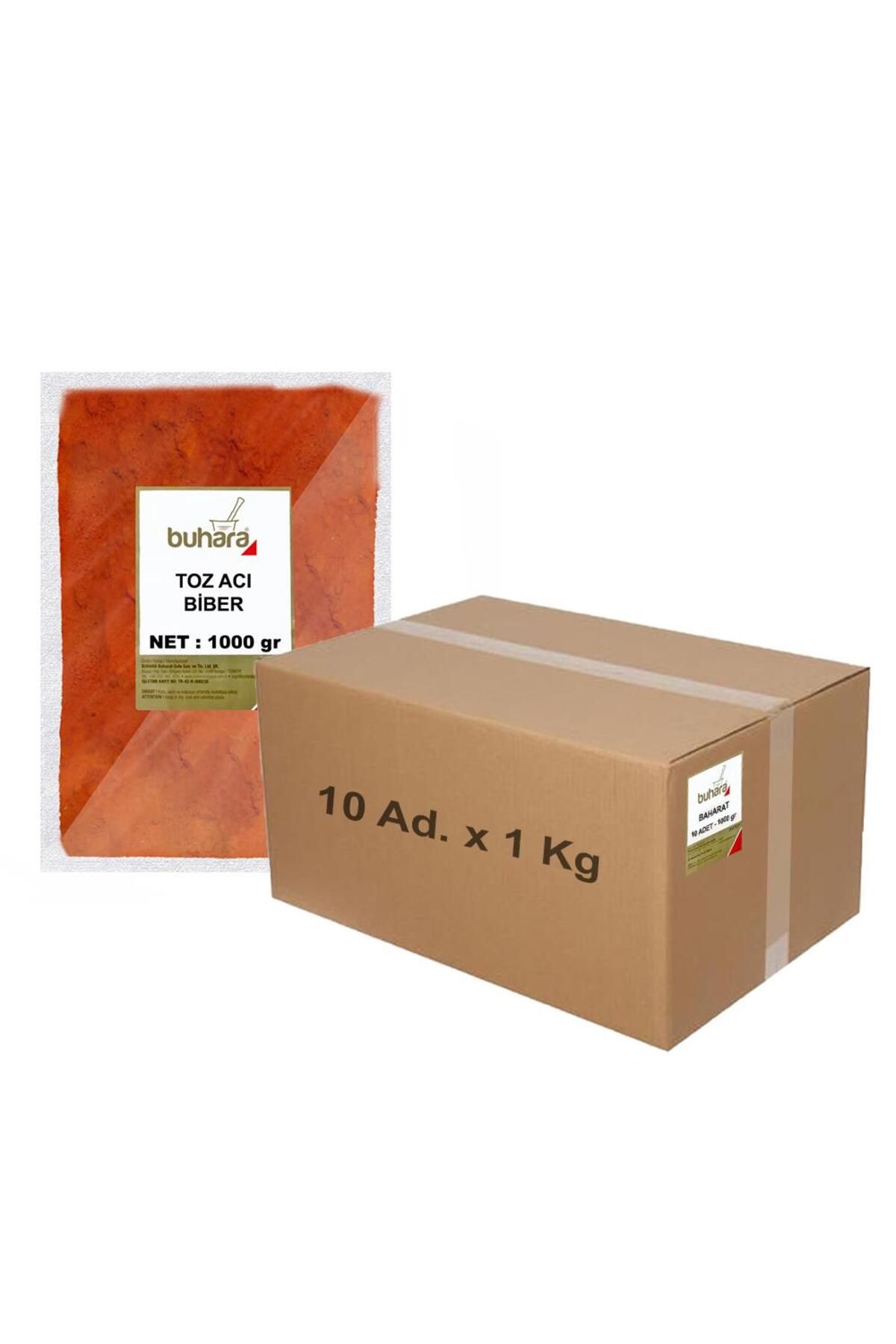 Buhara TOPTAN TOZ ACI BİBER 1 KG x 10 Ad - 10 KG