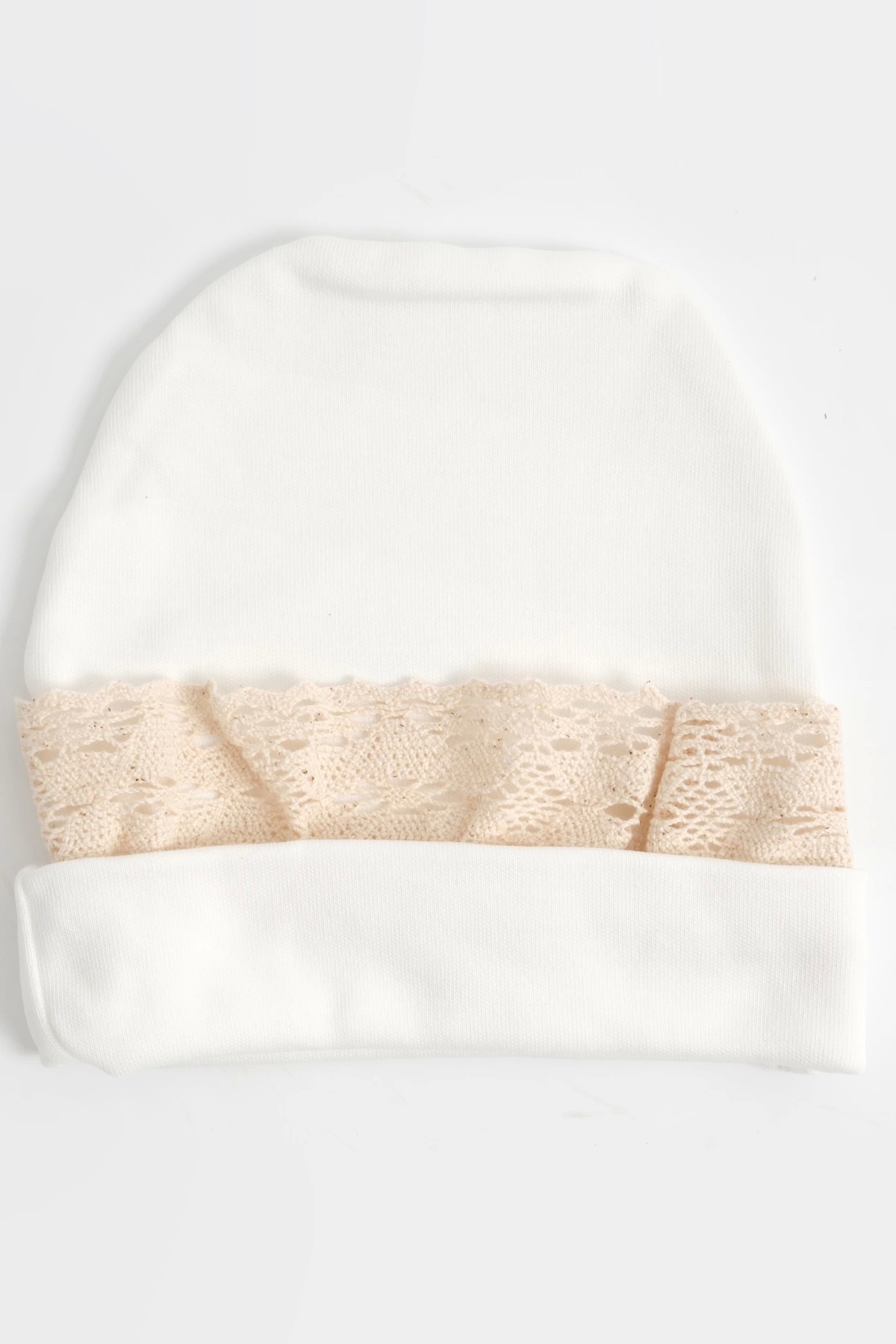 LOGO AKSESUAR Kız Bebek Dantel Detaylı 2'li Pamuklu Bere fotoğrafı 4 (önizleme)