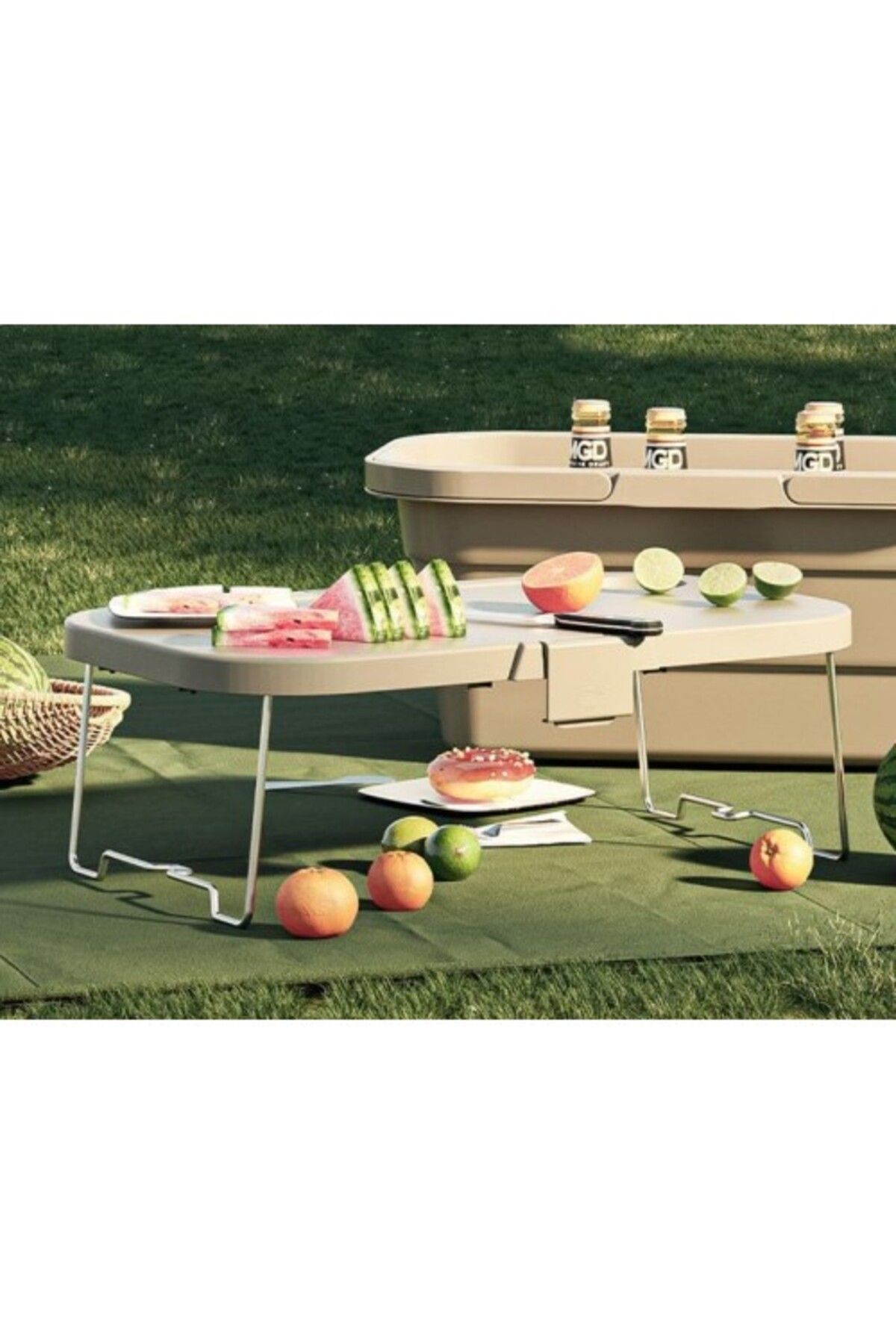 GÜNAY HOME-Portable Picnic Table and Basket Set 1