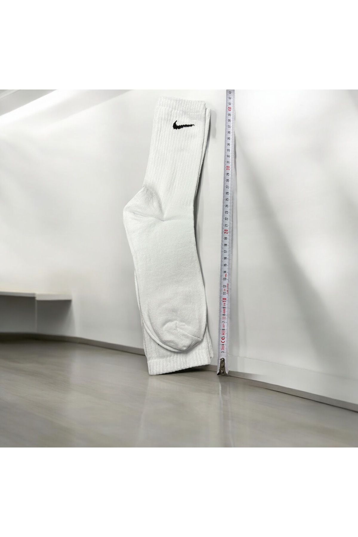 MESUT-3 Pairs White Long Unisex Cotton Socks 2