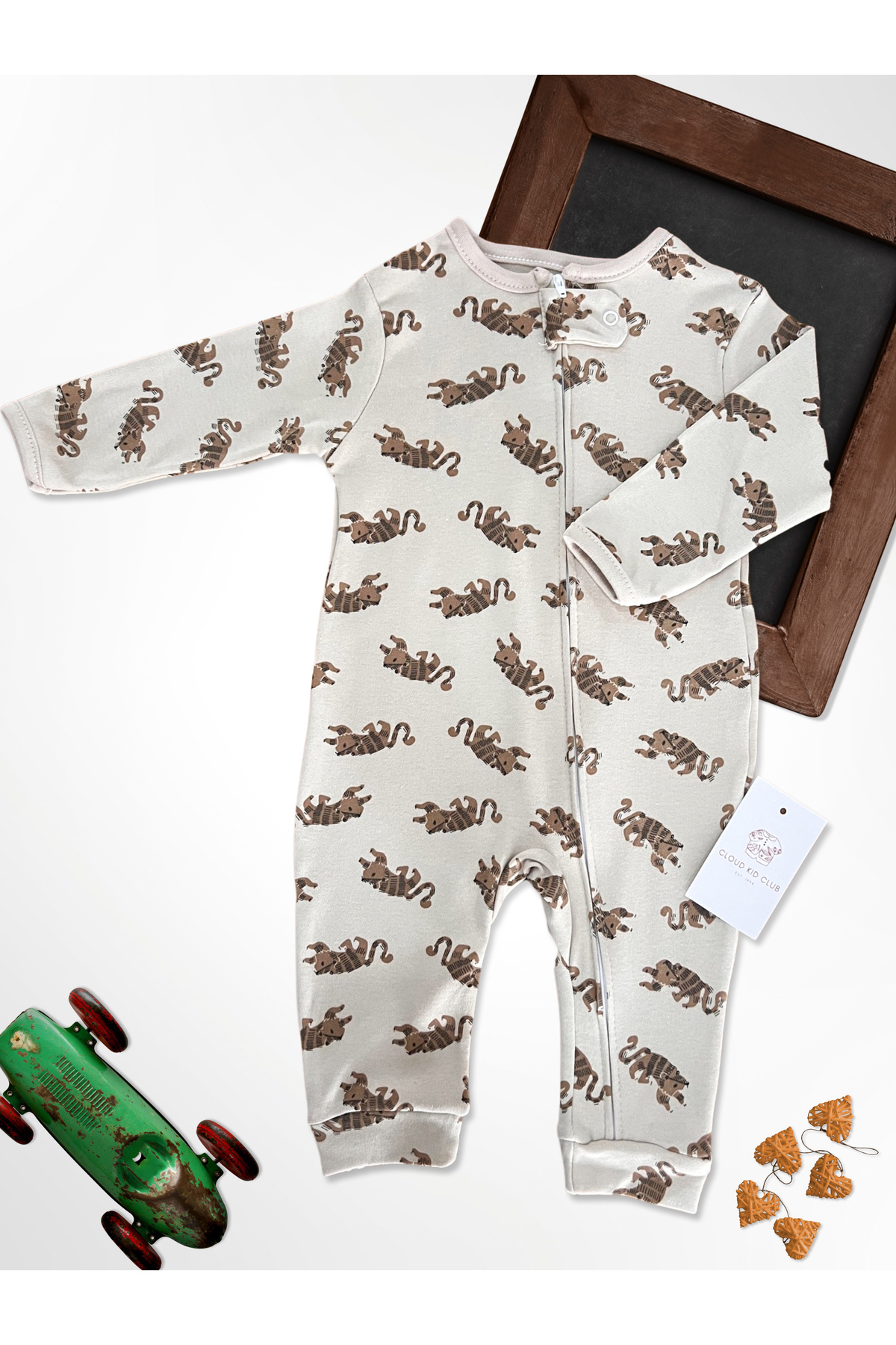 cloudkidclub Egzotik %100 Doğal Pamuk Özel Kumaş 3'lü Bebek Tulum Tog - 1.0 4 Mevsim 0-18 Ay (ERKEK/KIZ) fotoğrafı 7 (önizleme)