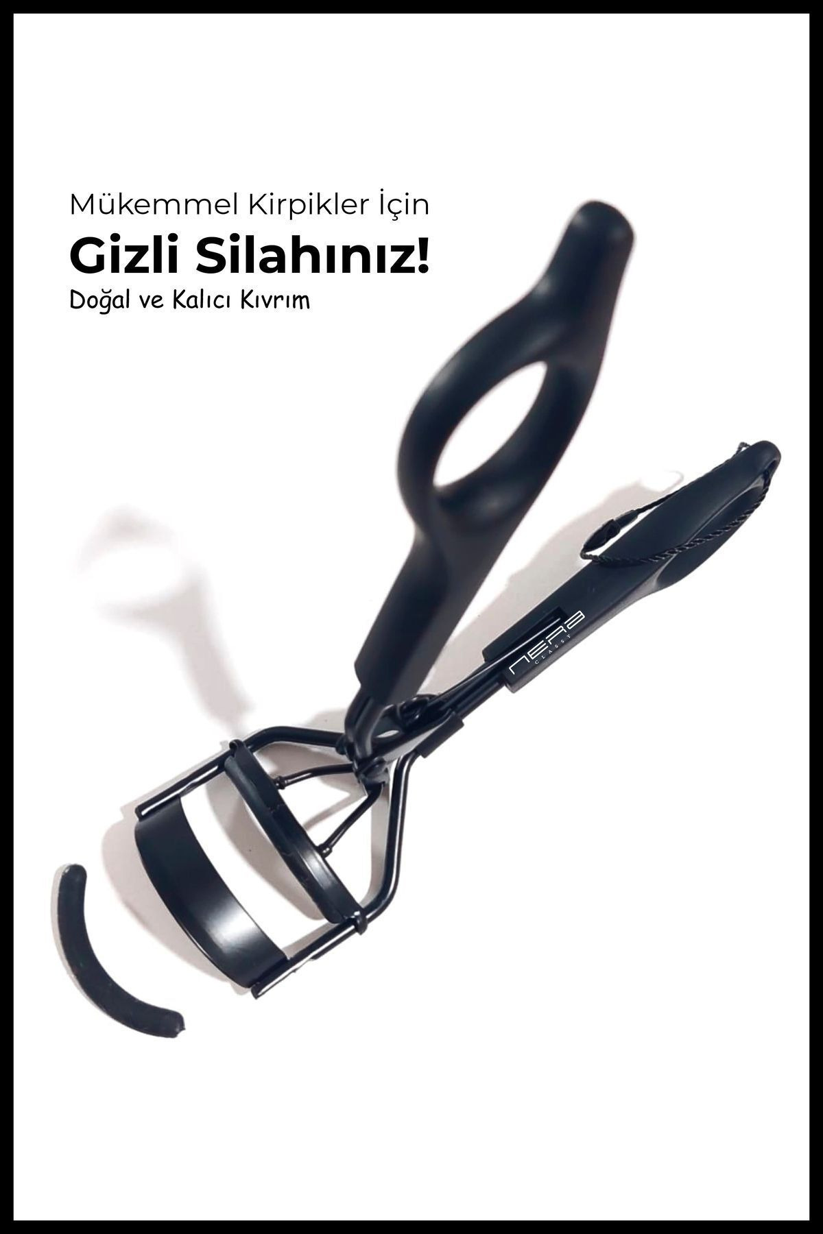 Doğal Kıvrım Veren Kirpik Kıvırıcı | Pro Eyelash Curler | Siyah, Kalıcı Ve Acısız Kıvırma — مشکی by7675 — تصویر 2 از 2