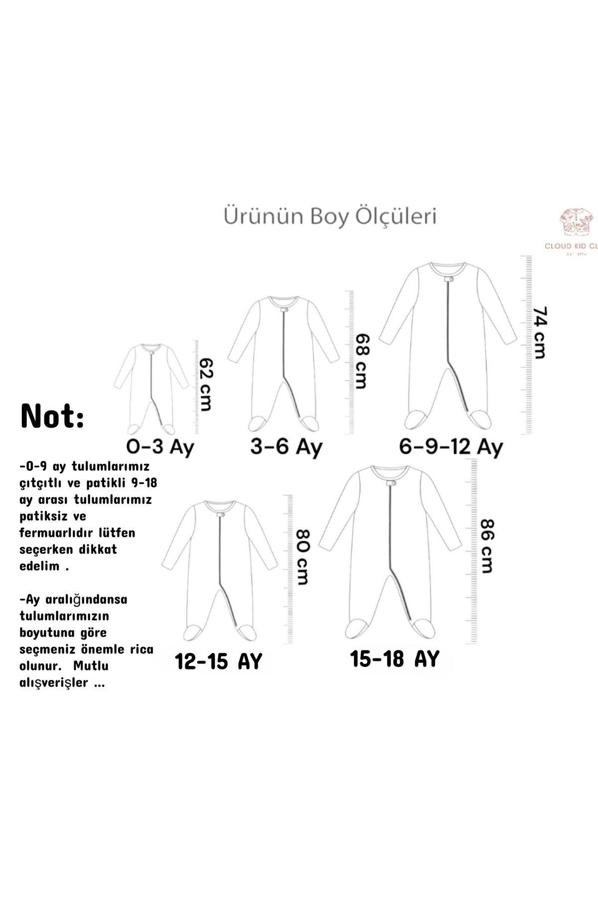 cloudkidclub Sevimli Safari %100 Doğal Pamuk Özel Kumaş 3'lü Bebek Tulum 0-18 Ay (ERKEK/KIZ) fotoğrafı 3 (önizleme)