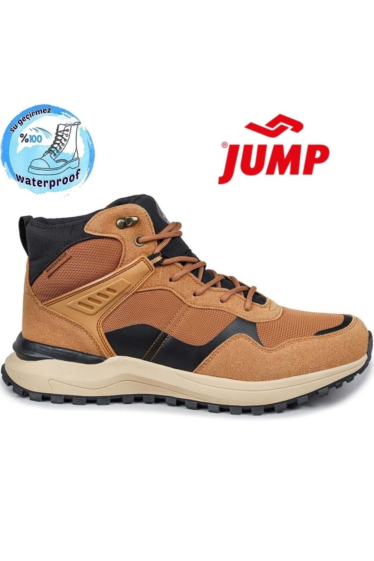 Kocamanlar Ayakkabı Jump 28655 WaterProof Kaymaz Taban Ortopedik Erkek Bot TABA