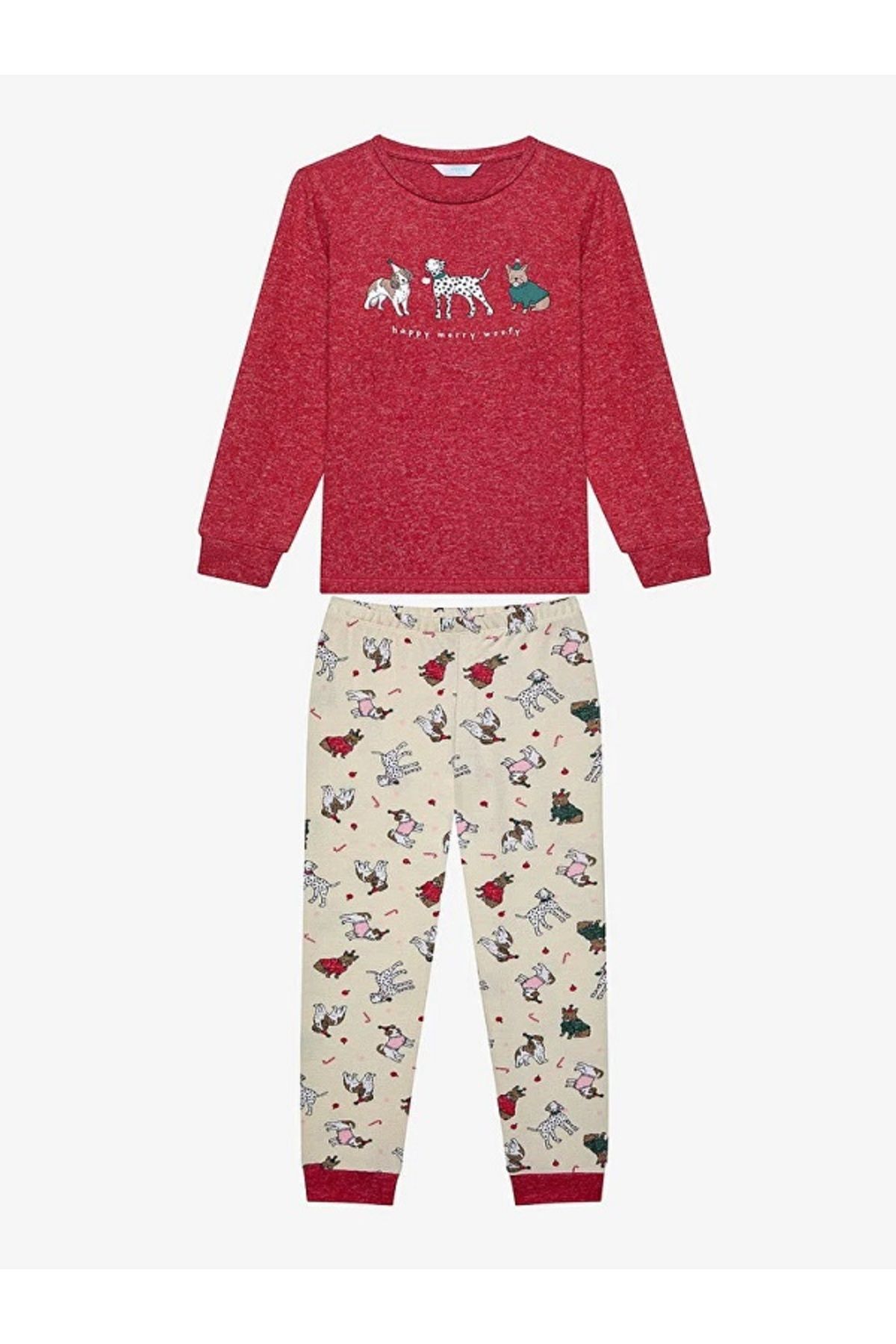 Penti-Girl's Woofy Multicolor Pajama Set 1