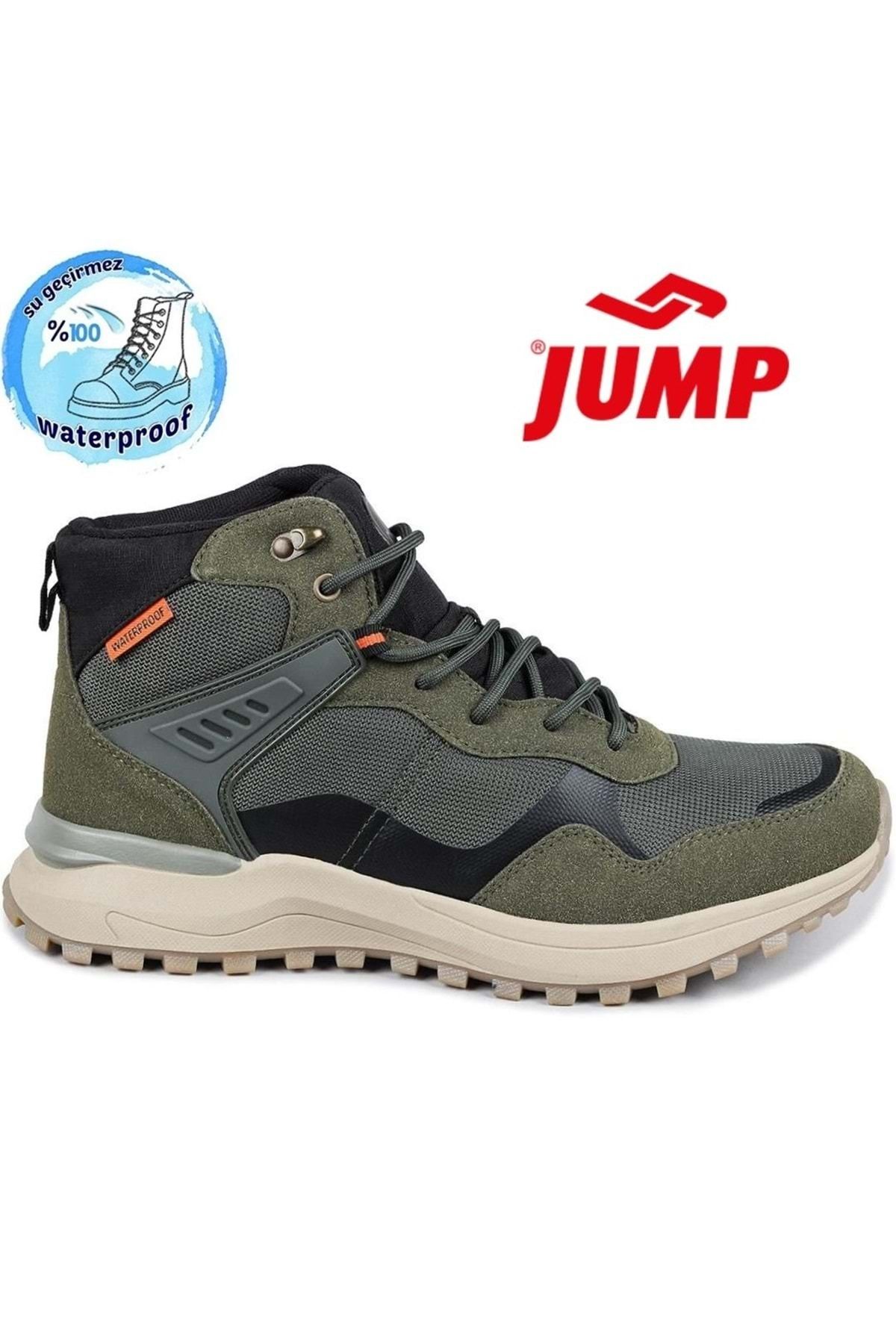 Kocamanlar Ayakkabı Jump 28655 WaterProof Kaymaz Taban Ortopedik Erkek Bot HAKİ