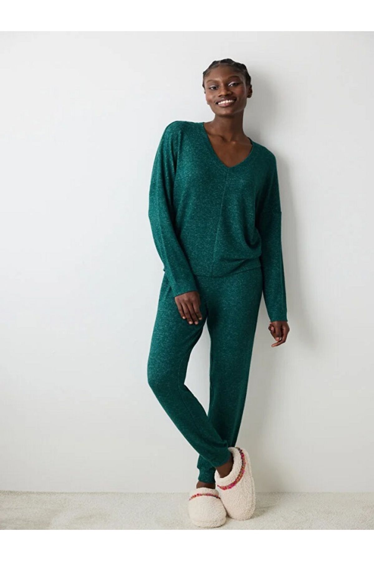 Penti-Winter Wishes Dark Green Pants Pajama Set 1