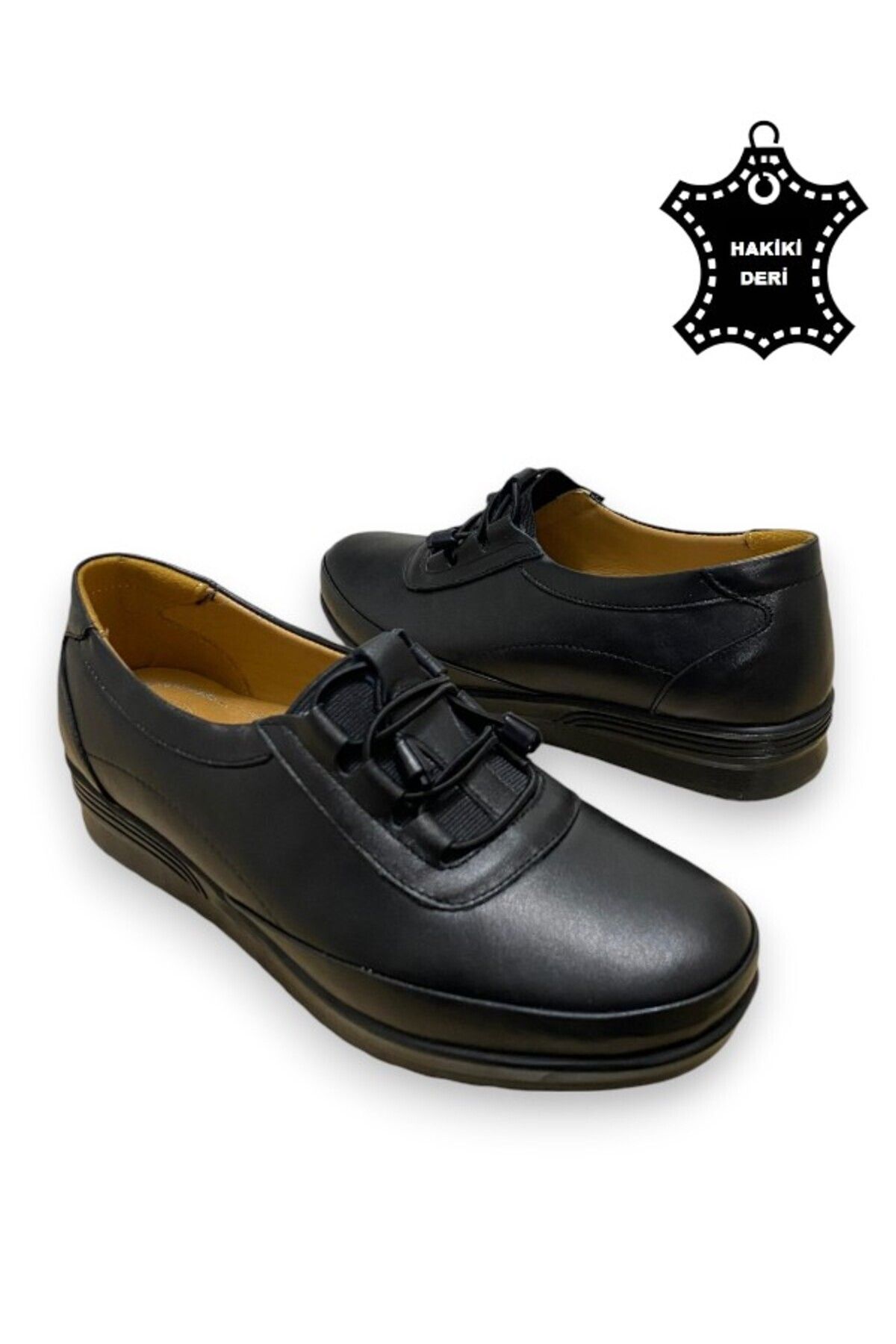 MAGIC SHOES-Pantofi de damă, negru, din piele naturală, cu branț ortopedic complet 4