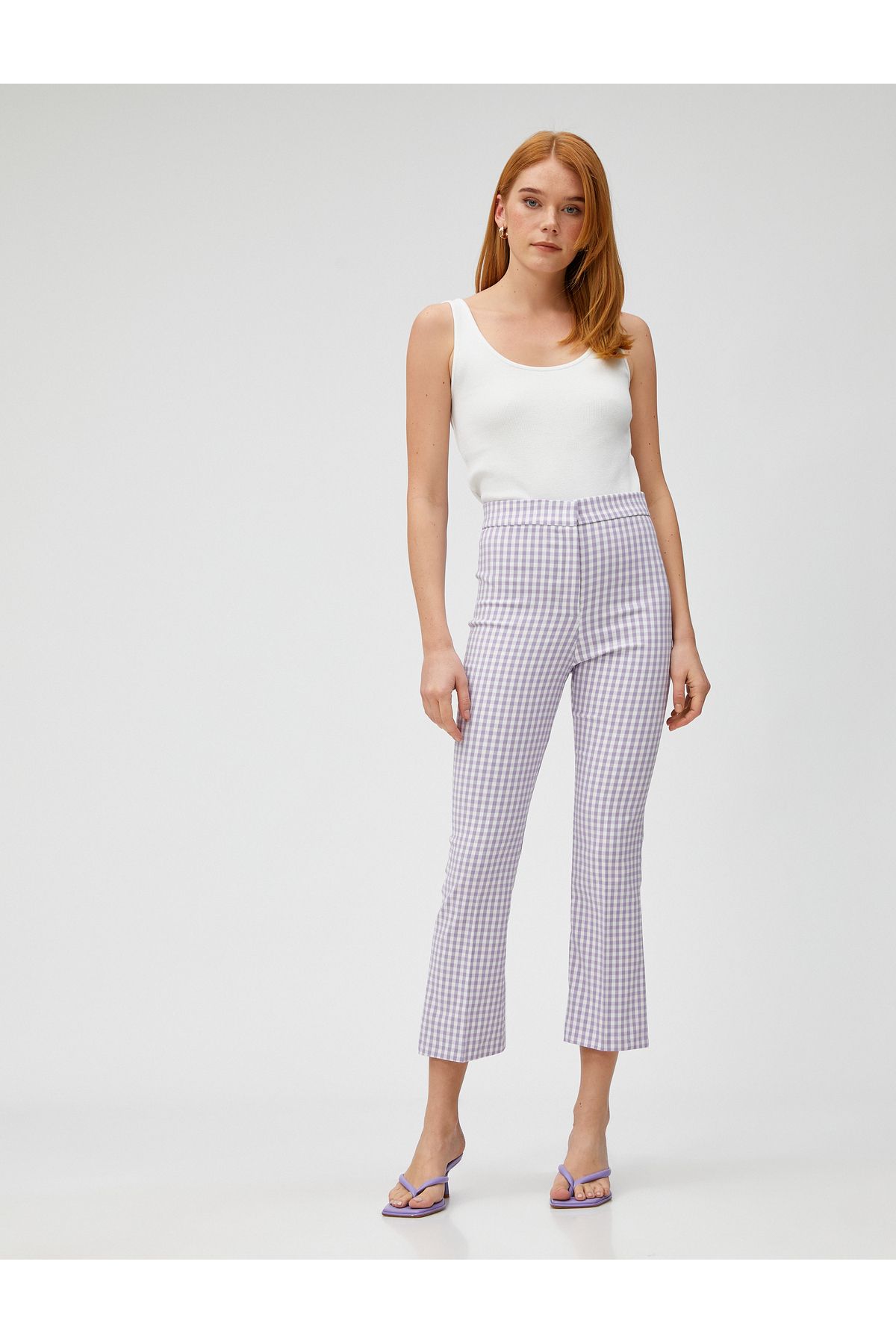 Koton-Crop Flared Trousers 1