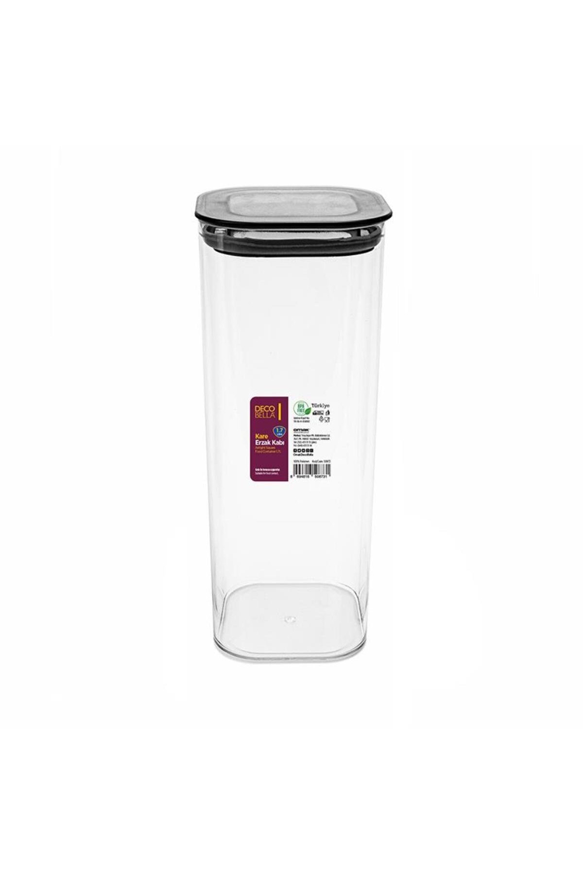BRAVES-6 Pieces Food Storage Container Set Square Pulses Storage Container 1.7 Lt 4