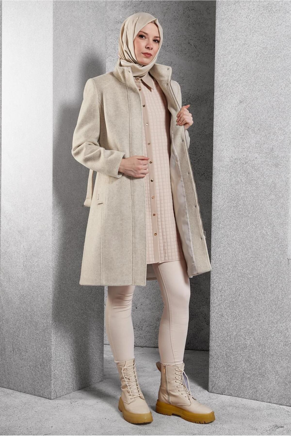 مانتو کمربندی 90546 Alvina