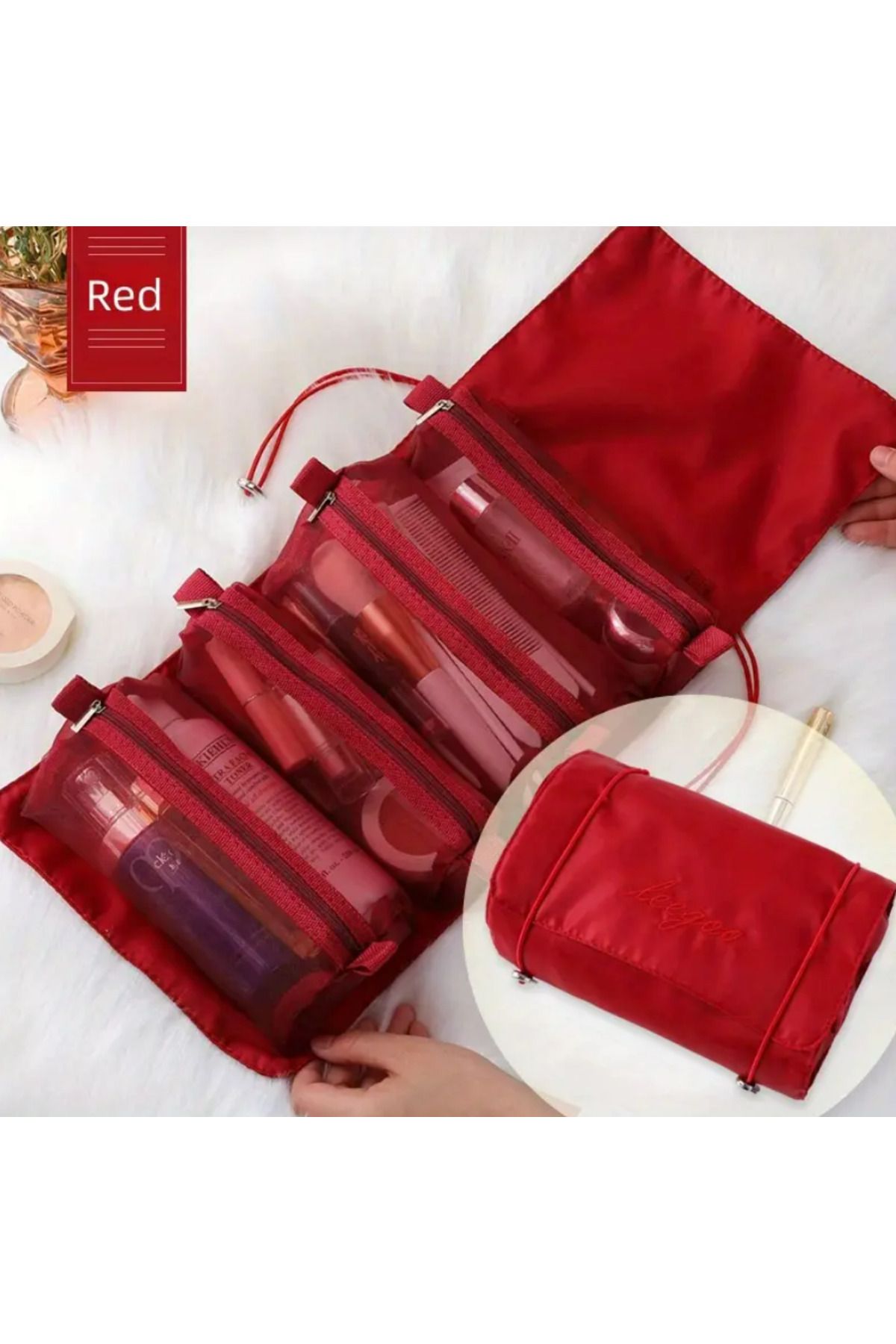 TAKİŞKO-Makeup Bag - Red 3