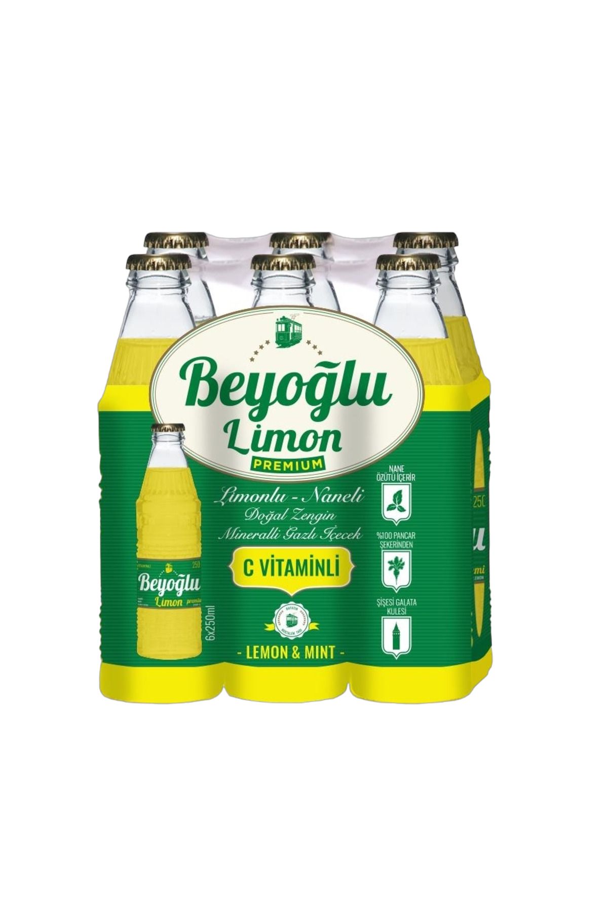 Beyoğlu Gazozu 6 Beyoğlu Limon 250 ml