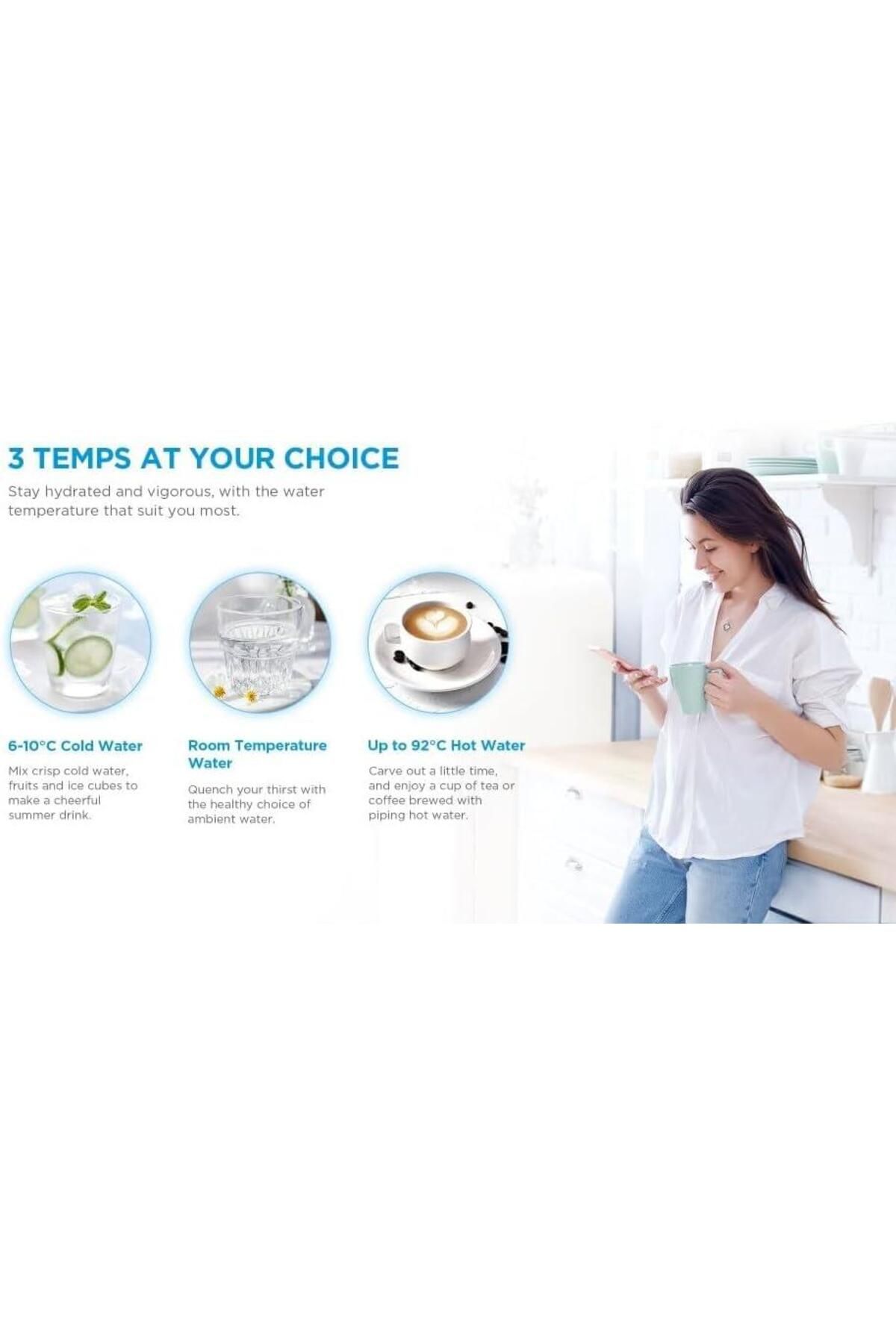 Midea-Top loading Water Dispenser with Bottom Refrigerator, White – YL2037SB 4