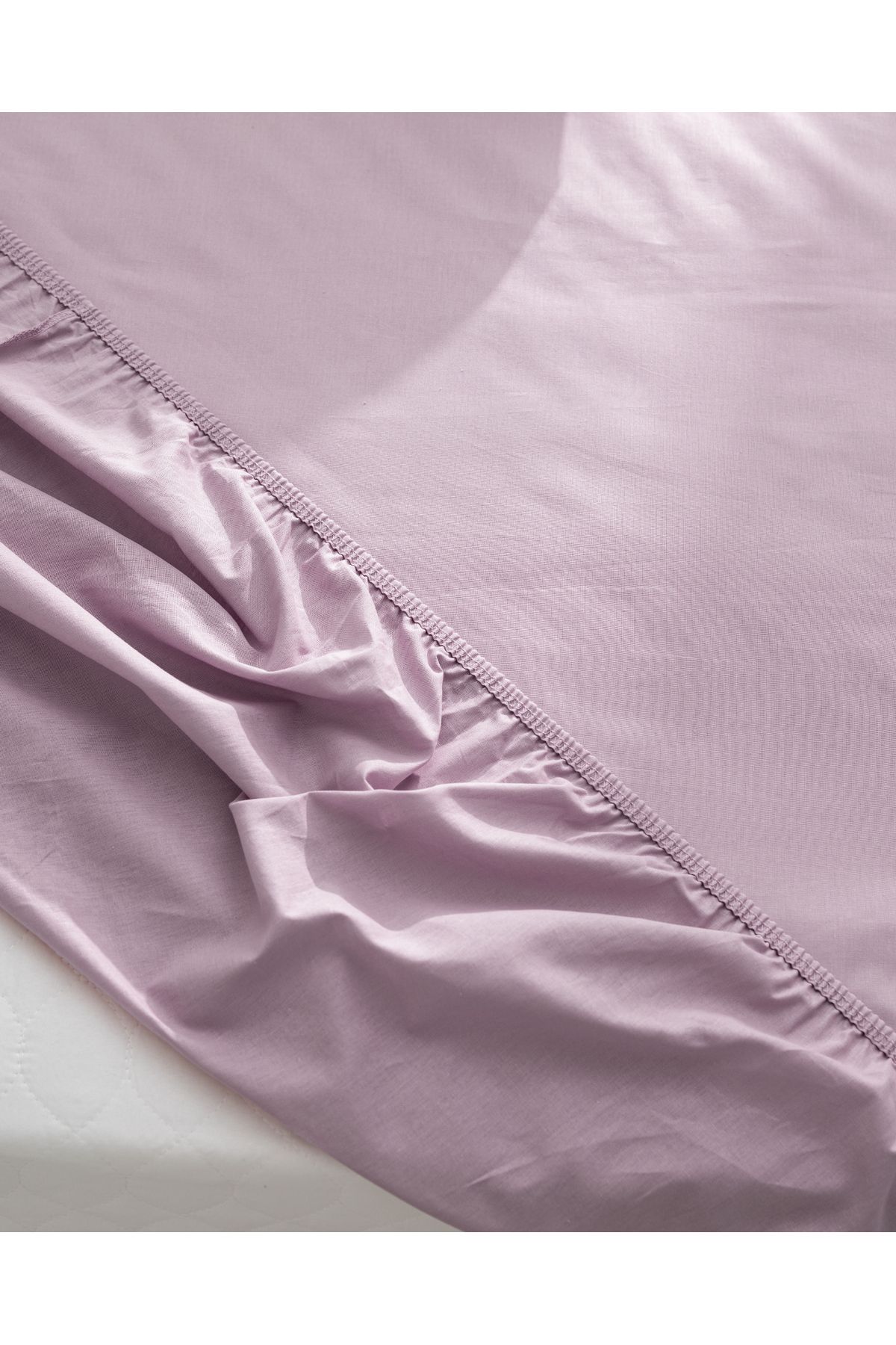 Madame Coco-Manon Double 100% Cotton Ranforce Fitted Sheet - Light Plum 3