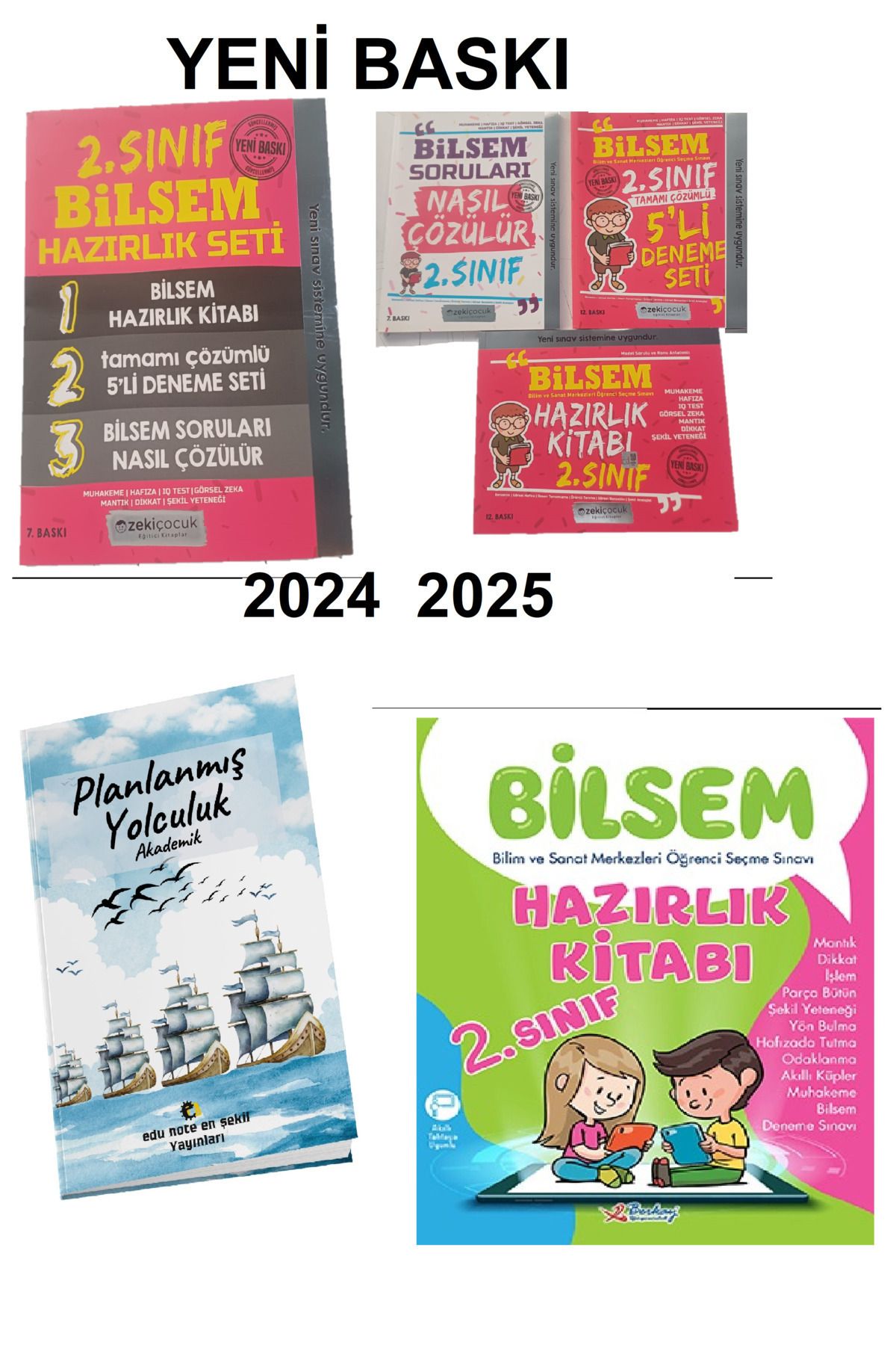 Zeki Çocuk Yayınları 2.sınıf Bilsem Hazırlık Seti 3 Kitap 2024 2025 - Planlanmış Yolculuk - Berkay Bilsem Hazırlık