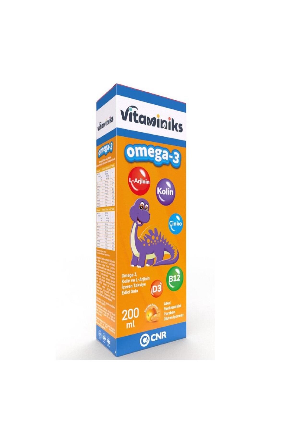 Cnr organic Vitaminiks Omega 3 Kolin ve L Arjinin Sıvı 200ml