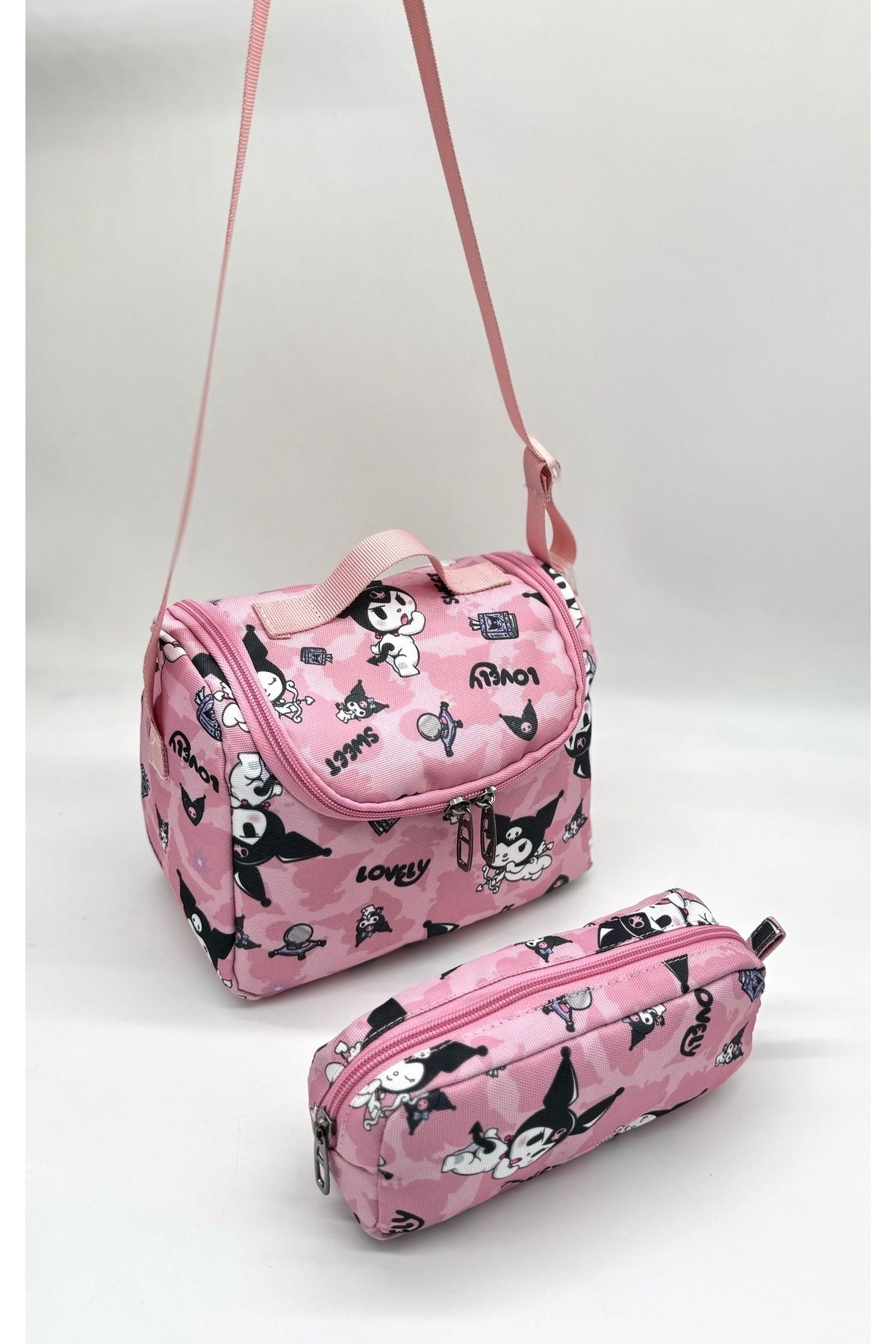 Bevitton-Character Printed Modern Girl's Primary School Bag Orthopedics Set of 3 Powder Primary School Bag 6