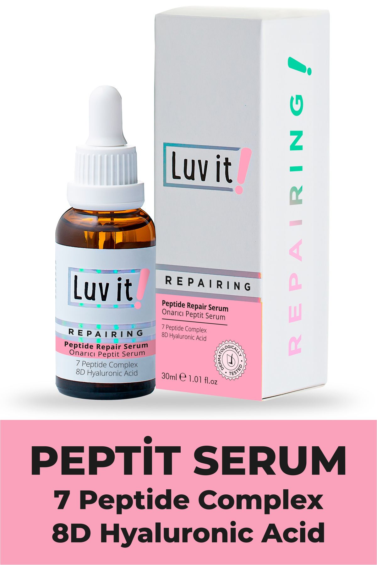 Luv it! Yaşlanma Karşıtı, Cilt Yenileyici Ve Onarıcı Peptit Serum 30ml