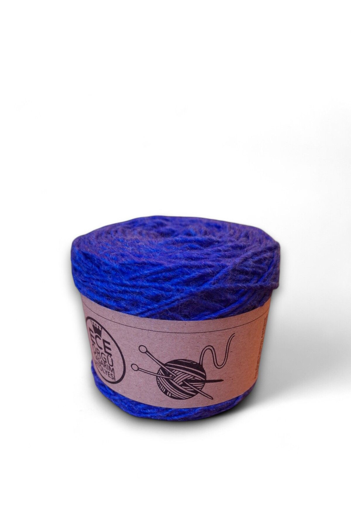 Ece Örgü Tasarım Atölyesi-Sax Blue, Viscose Acrylic Wool Blend Knitting Rope 1