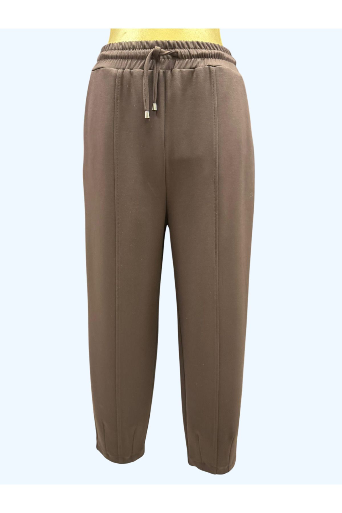 2K-Carrot Trousers with Elastic Waist 1