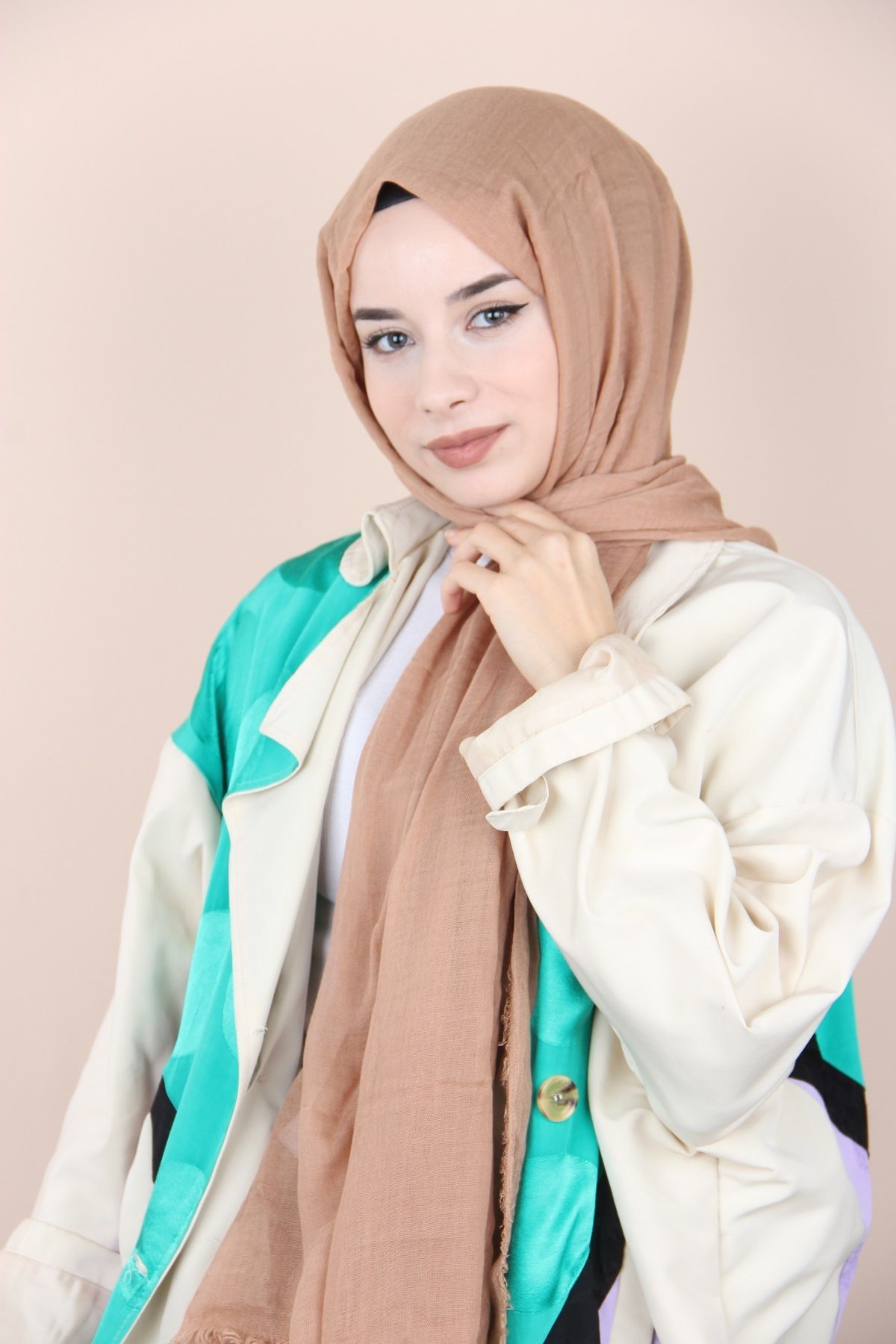 Emproyal-Caramel Emproyal Wrap Shawl 1