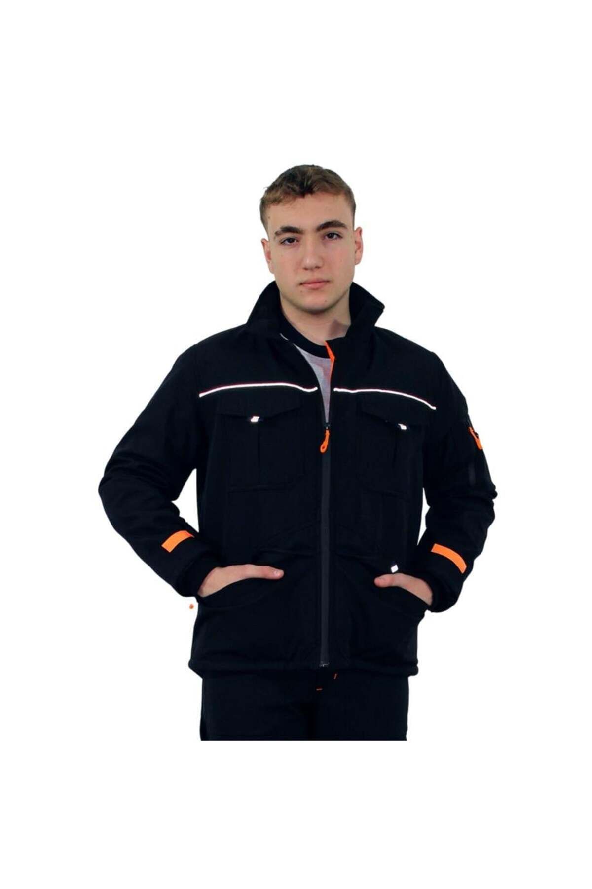 PERSMONT SOFTSHELL PLUS KAPÜŞONLU MONT SİYAH LARGE