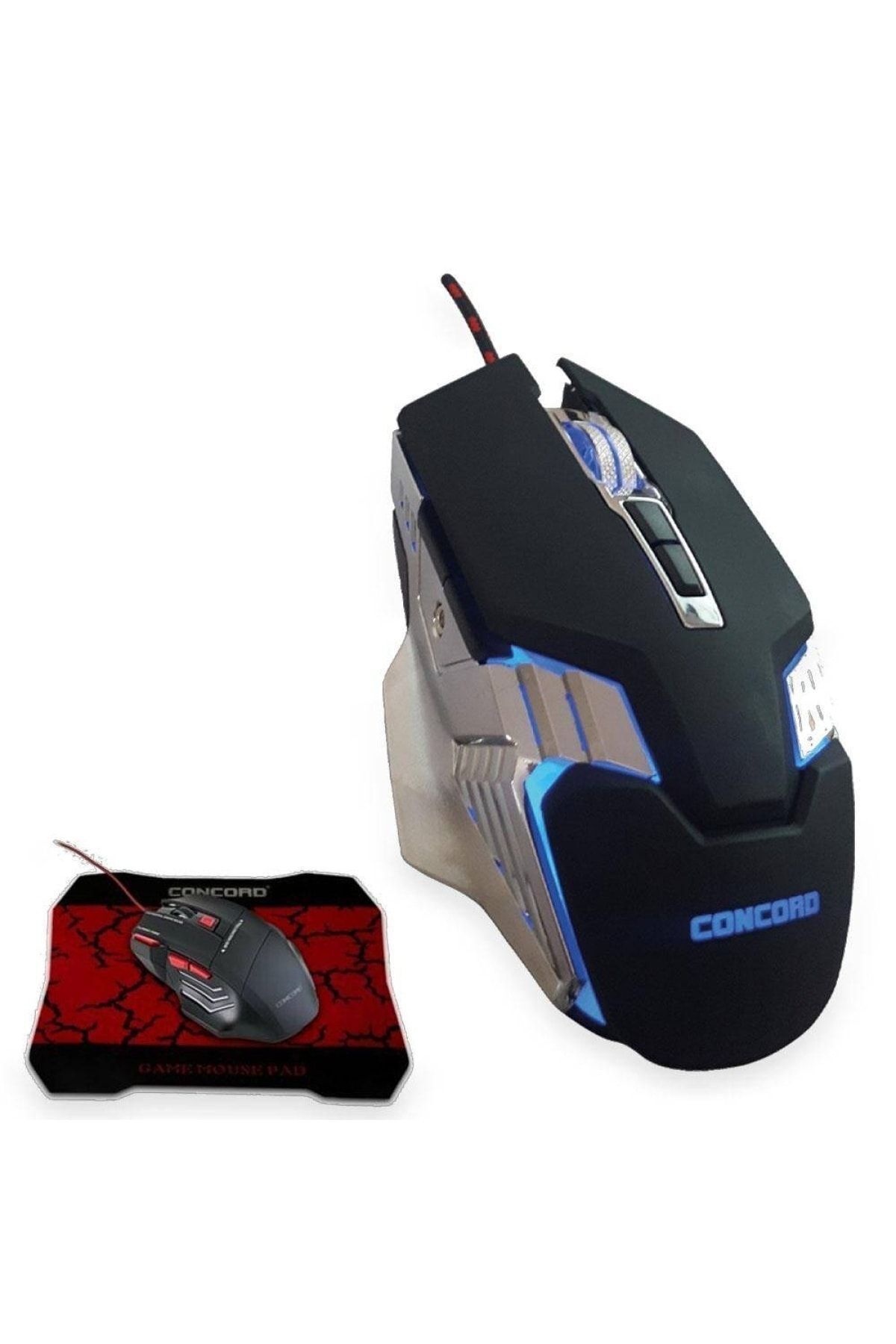 Concord 7 Tuşlu Rgb Gaming Mouse 7200 Dpı Mouse Pad Hediyeli Concord C-25