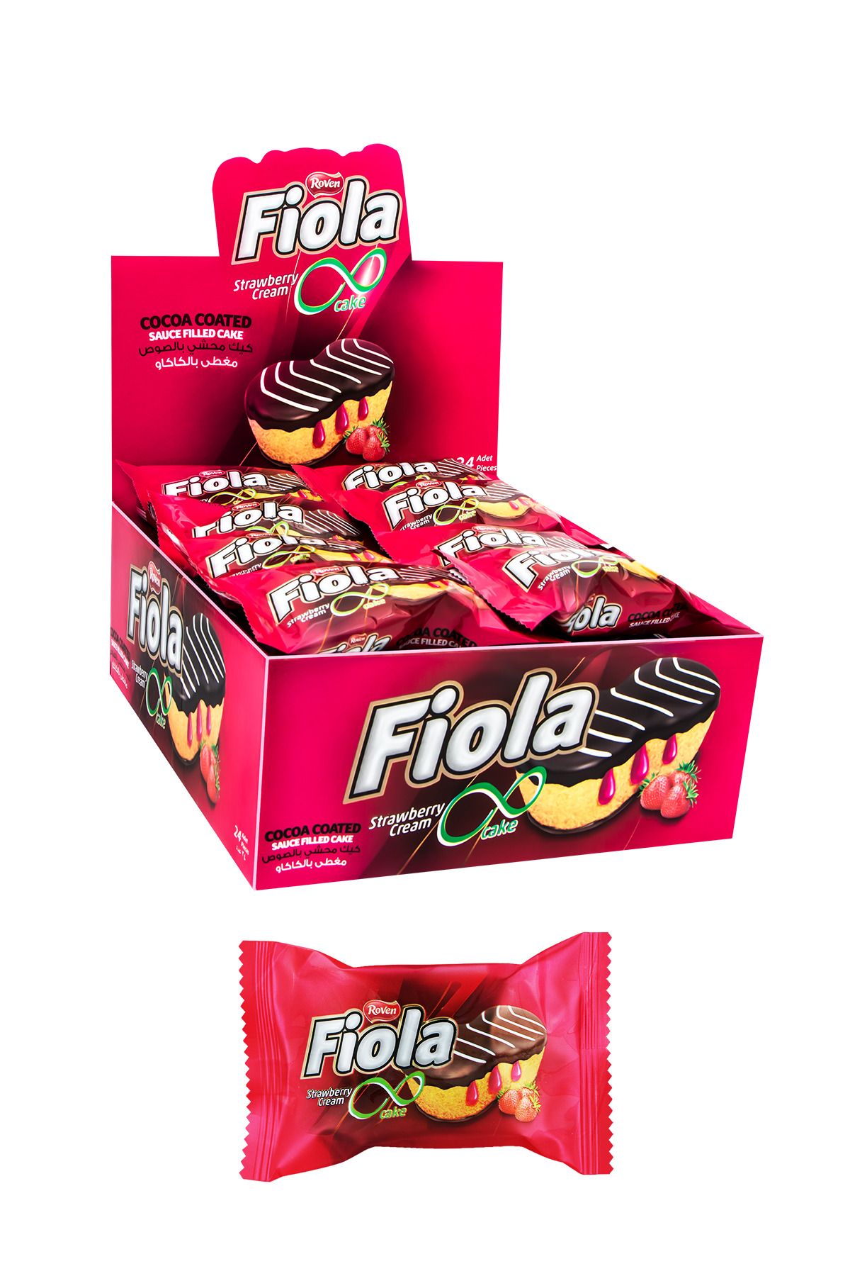 Fiola Çilek Kek 25 gr x 24