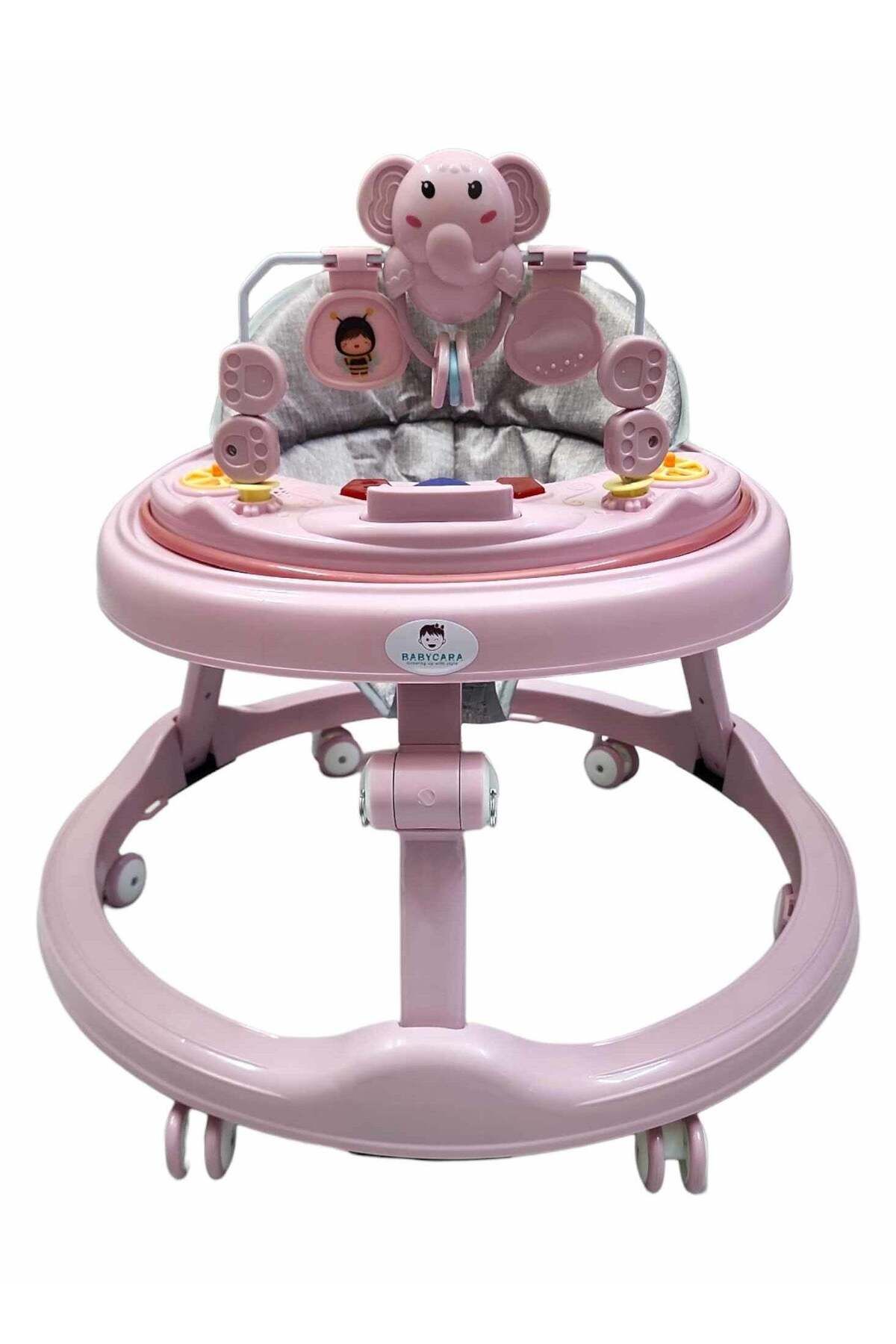 BabyCara-Baby Walker Multifunctional Anti Rollover Anti O Folding 6 18 Months with Music and Phone Stand 2