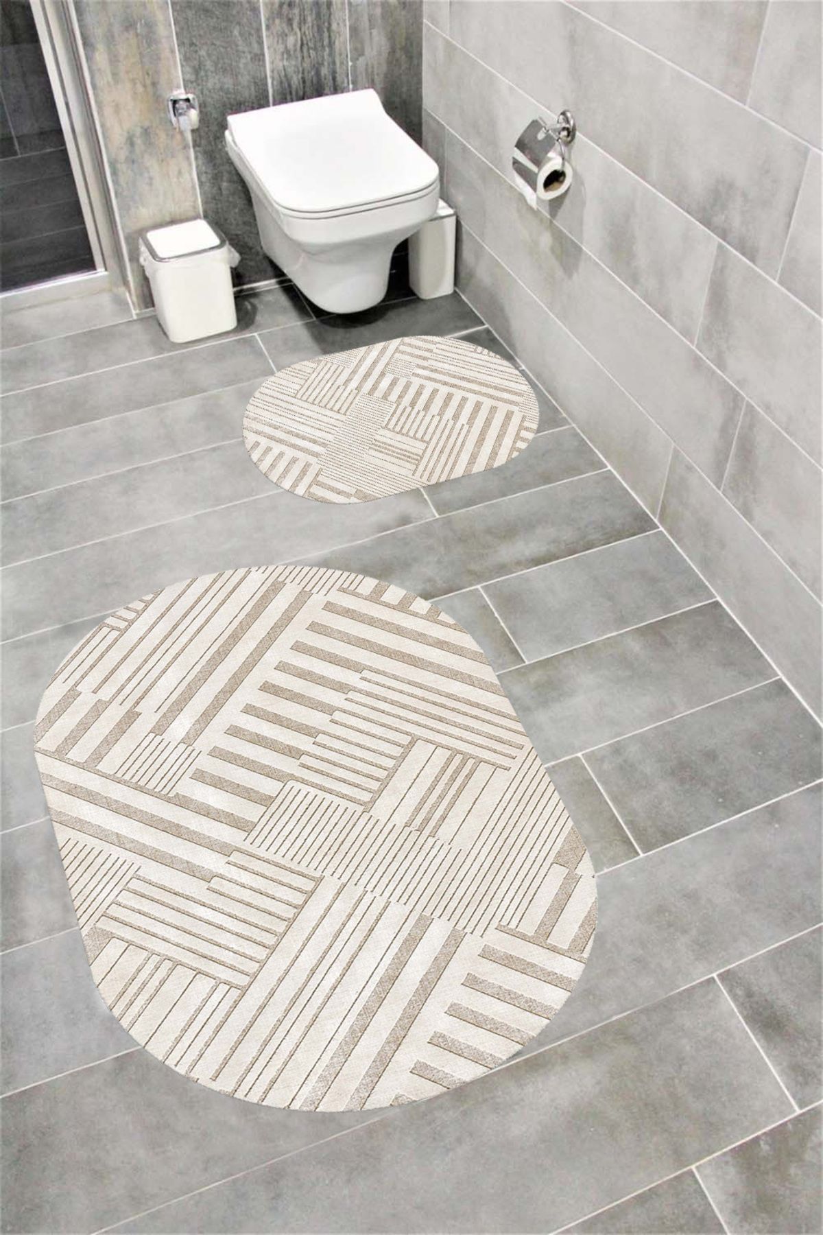 Bordo Halı Su Emici Yumuşak Kaymaz Taban Sünger Dolgulu Yıkanabilir Dekoratif Banyo Paspası-1152