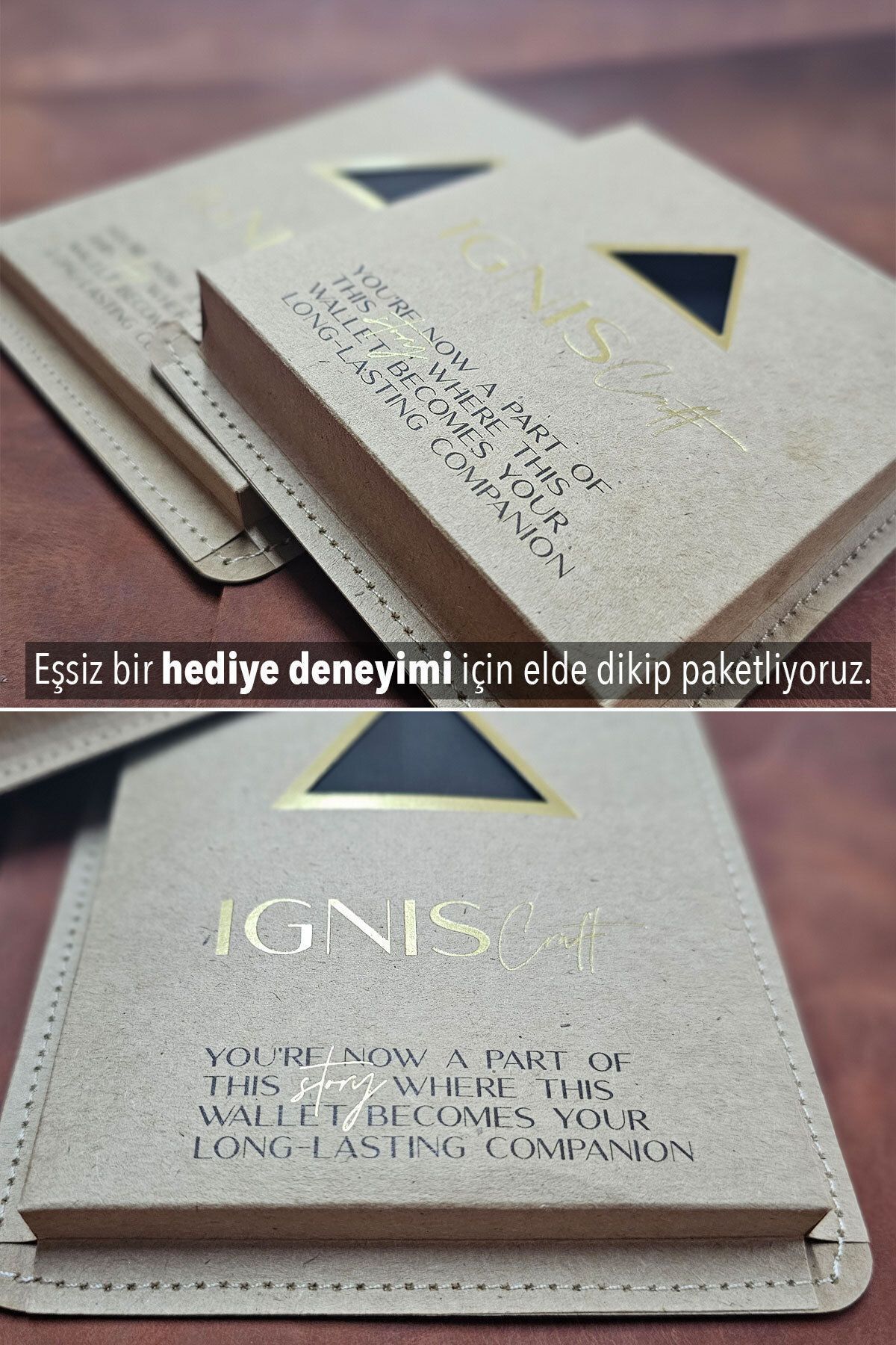 Ignis Craft-Black Genuine Leather Men's Wallet with Rfid Protection | Minimalist |   Companion Obsidian 7
