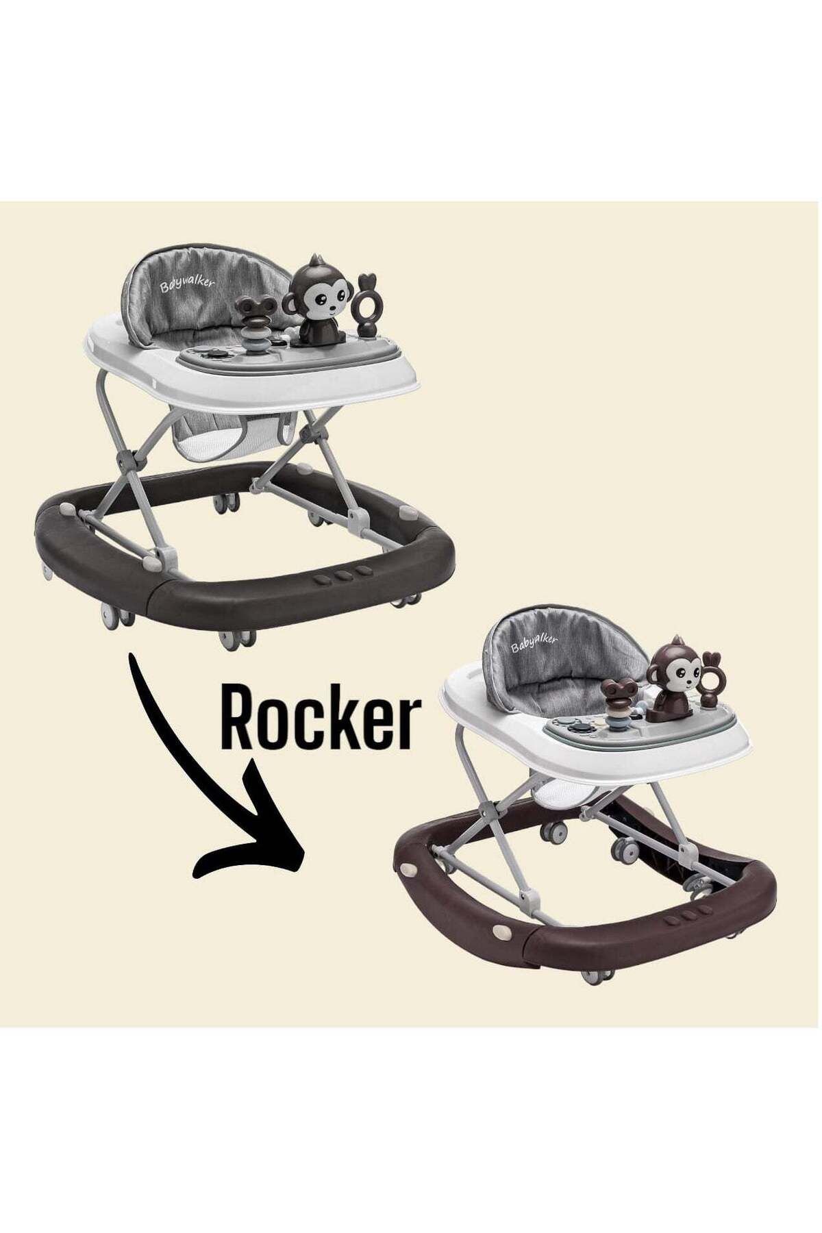 BabyCara-Infants Musical Baby Walker and Rocker Function With Adjustable Height 4