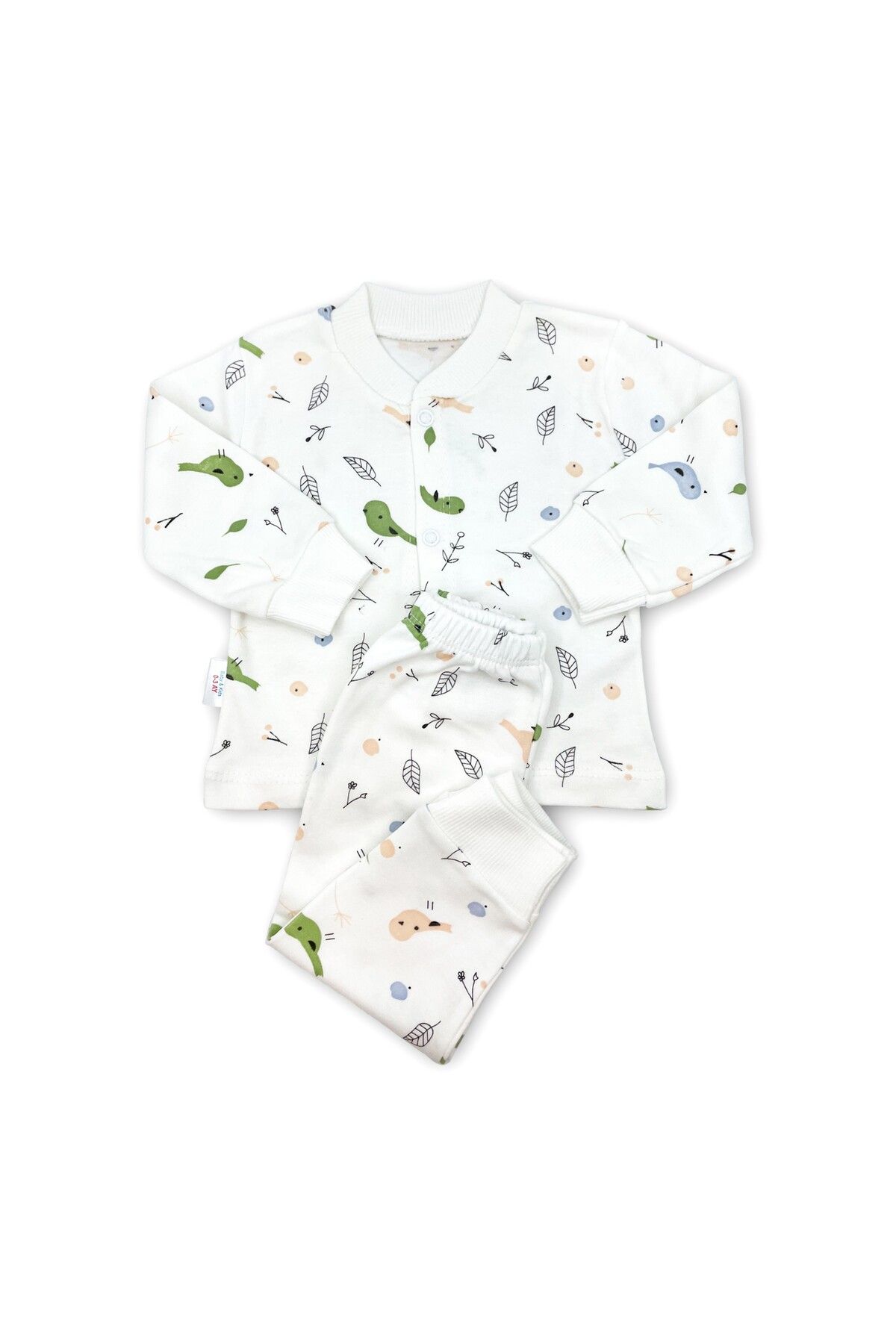 KAMELYA DESİGN Sema Baby Happy Birds Bebek Pijama Takımı 0-3 Ay